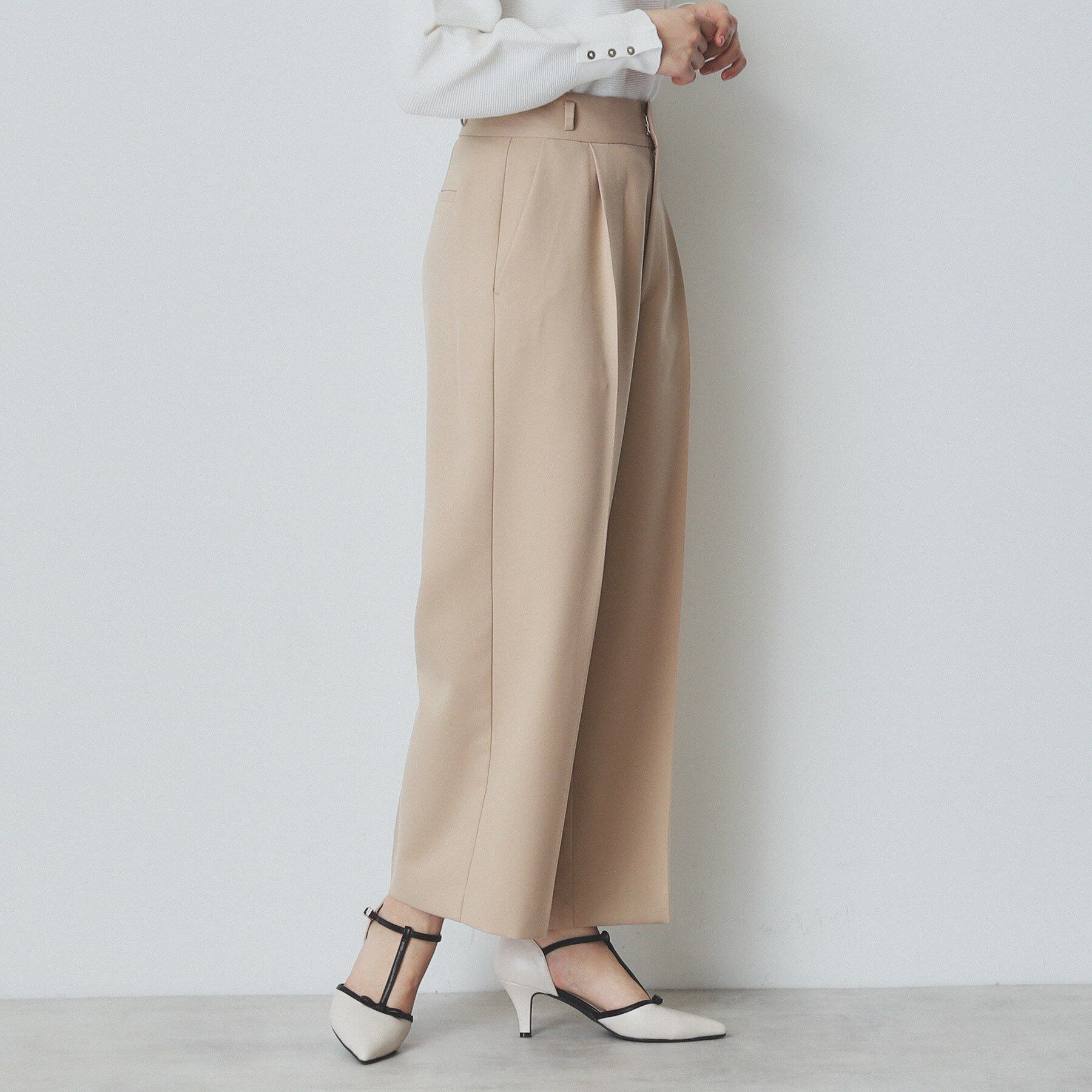 index「ソフトツイルタックワイドパンツ【洗濯機洗い可】」|その他|