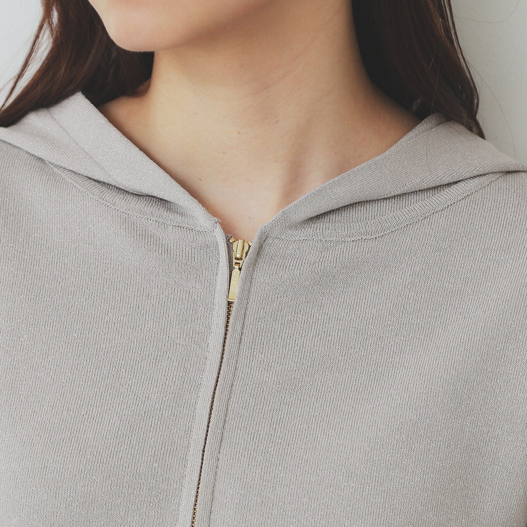 index「ドルマンジップラメパーカ【洗濯機洗い可】」|パーカー|