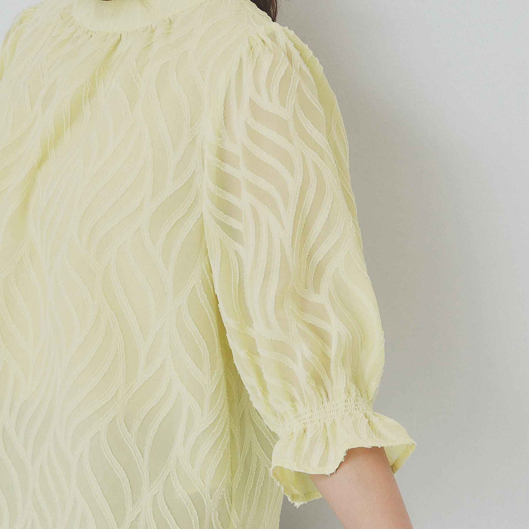index「リーフカットジャカードブラウス【洗濯機洗い可/イージーアイロン】」|シャツ・ブラウス|