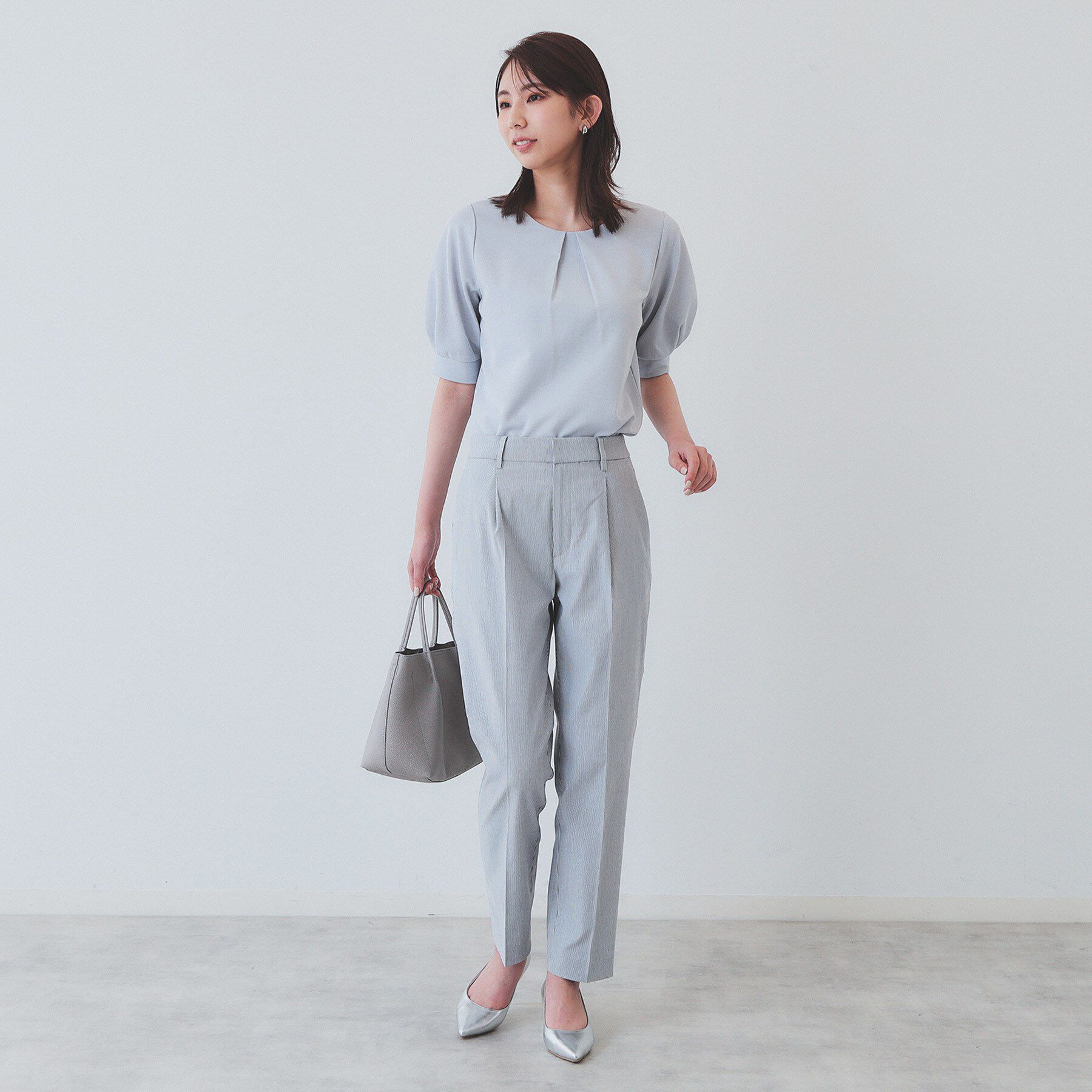 index「《6色展開/XS-LLサイズ》コンパクトストレッチテーパードパンツ【洗濯機洗い可/吸水速乾/透け防止」|その他|