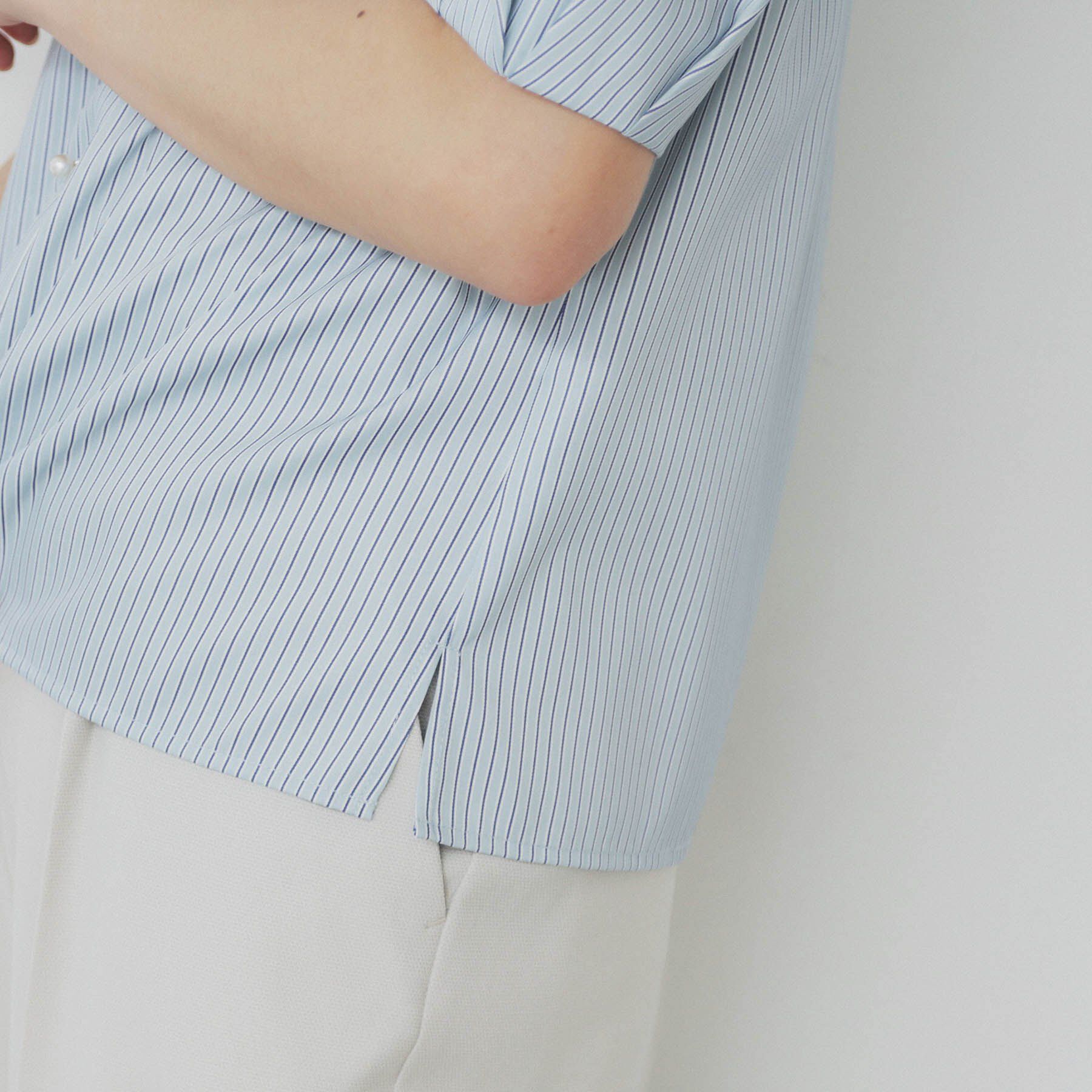 index「バンドカラータックブラウス【洗濯機洗い可/イージーアイロン/防シワ】」|シャツ・ブラウス|