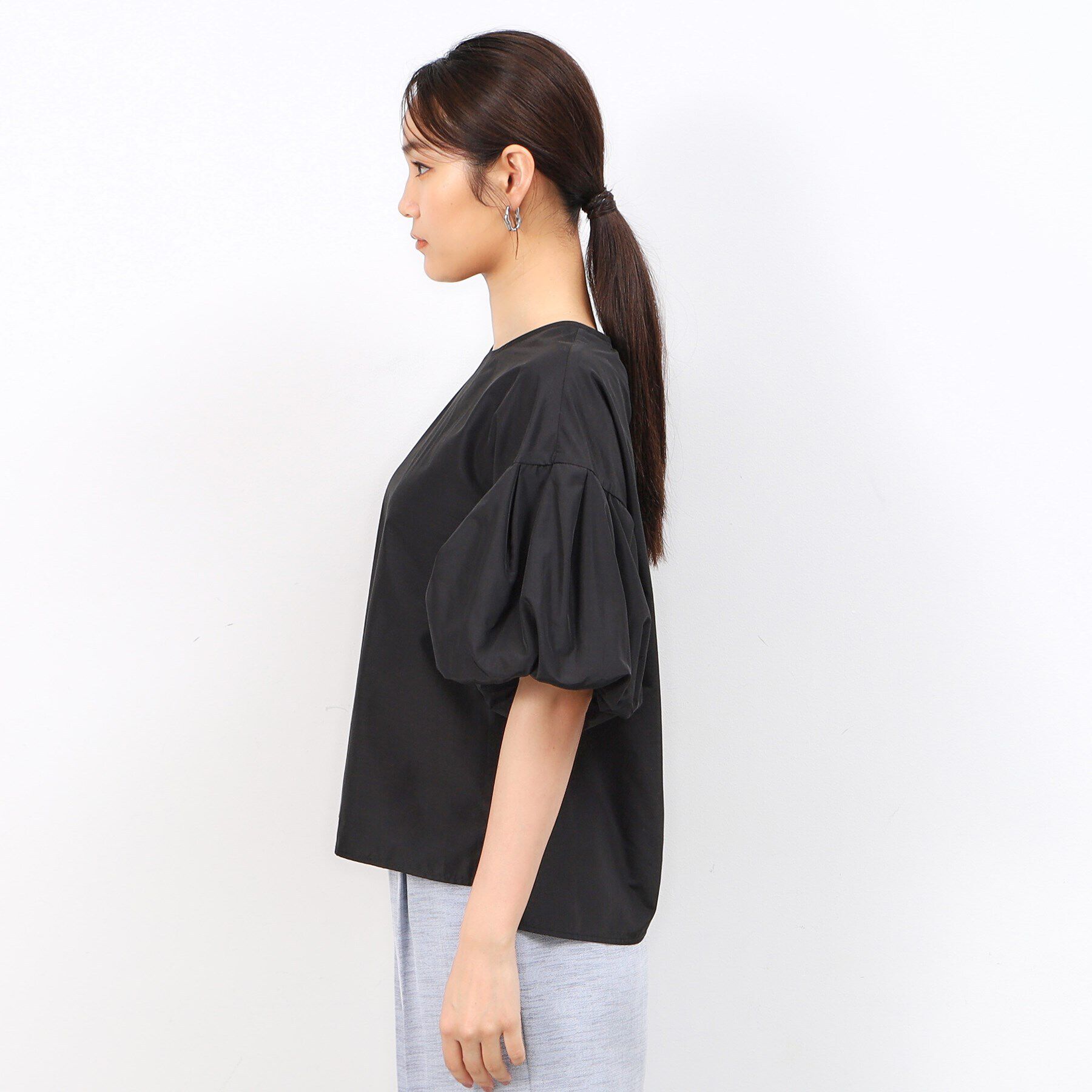 OPAQUE.CLIP「バルーンスリーブブラウス【洗濯機洗い可】」|シャツ・ブラウス|