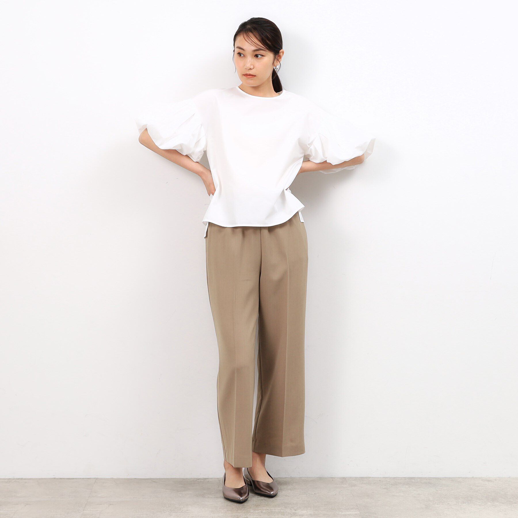 OPAQUE.CLIP「バルーンスリーブブラウス【洗濯機洗い可】」|シャツ・ブラウス|