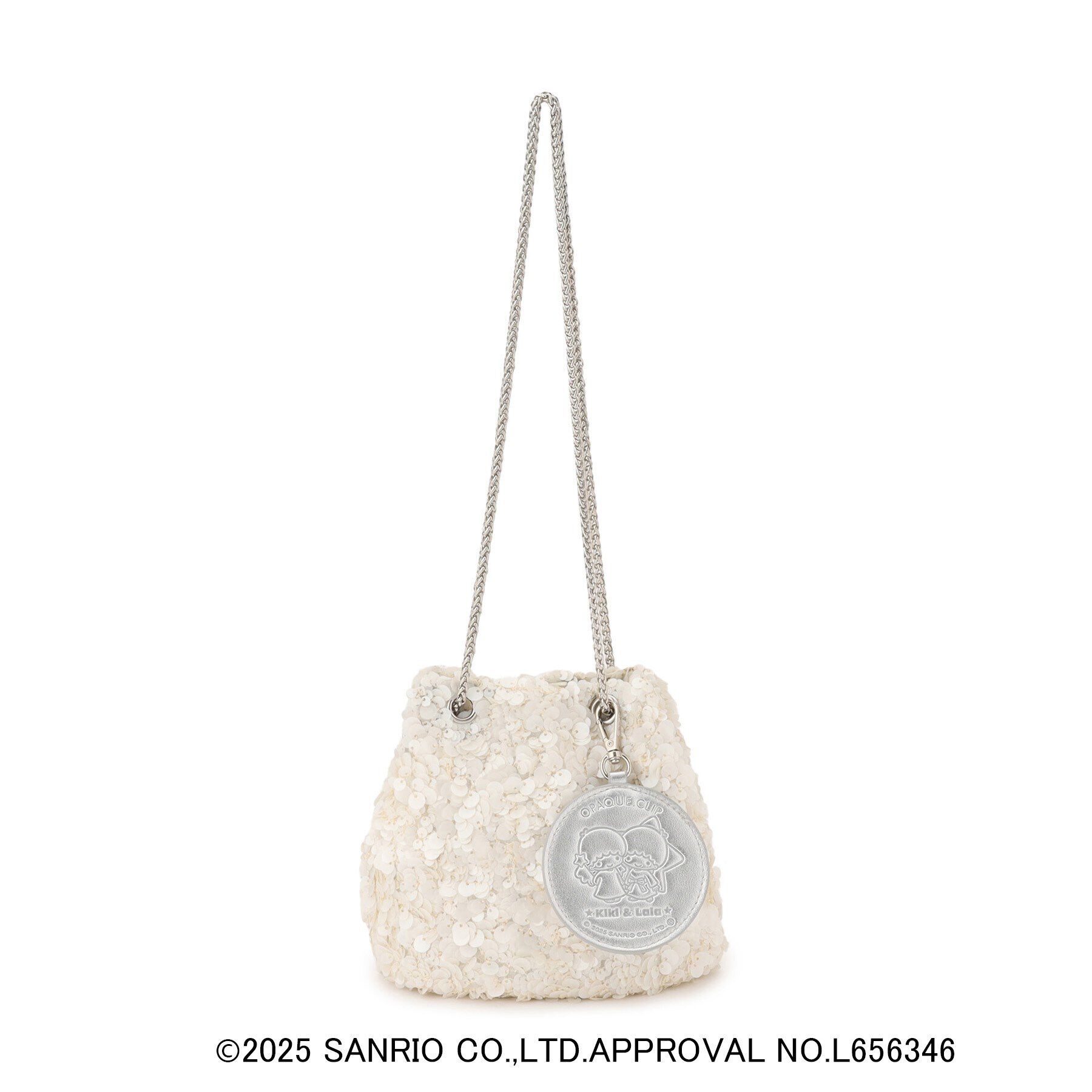 OPAQUE.CLIP「【リトルツインスターズコラボ】キキ＆ララ 2WAYスパンコール巾着ミニショルダーバッグ」|ショルダー・メッセンジャー|オフホワイト(003