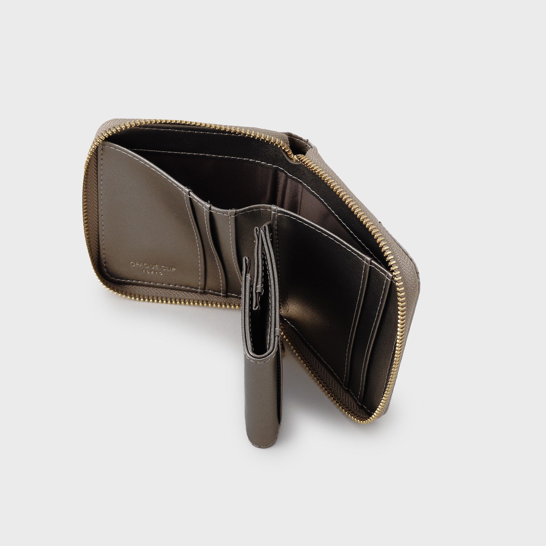 OPAQUE.CLIP「【コンパクト】キルティングデザイン二つ折りファスナーウォレット」|財布|