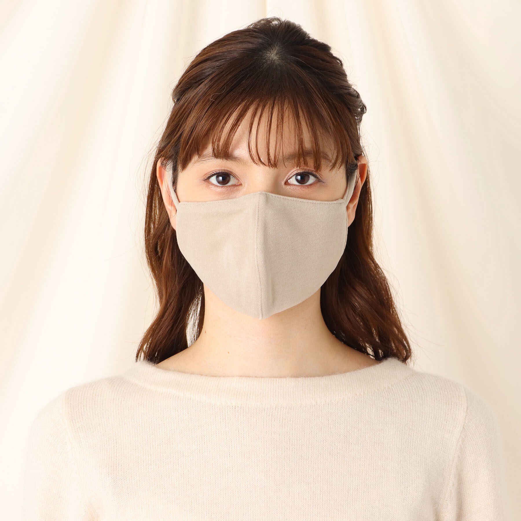 Couture broach「【日本製/手洗い可】ベロアリボンマスク」|その他|