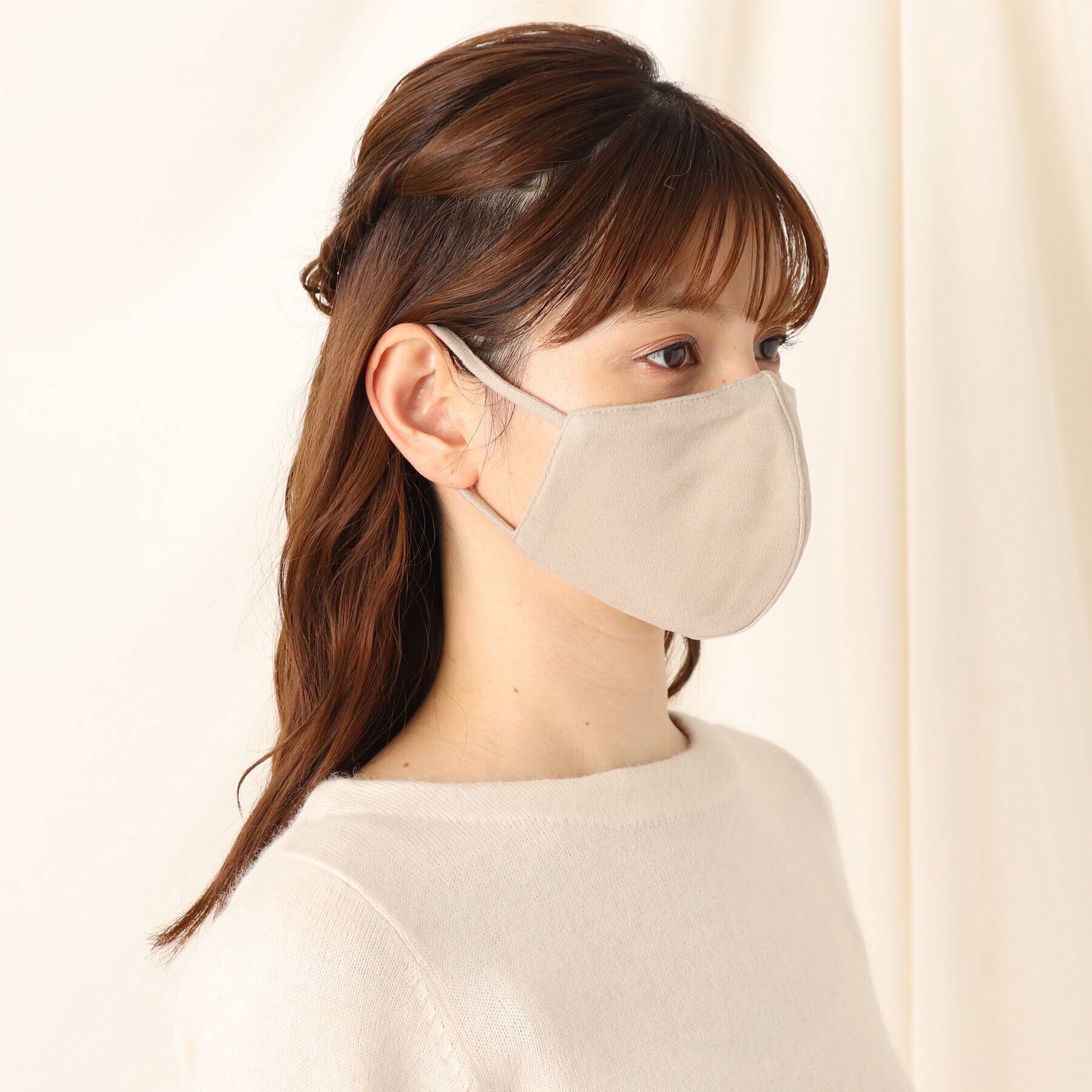 Couture broach「【日本製/手洗い可】ベロアリボンマスク」|その他|