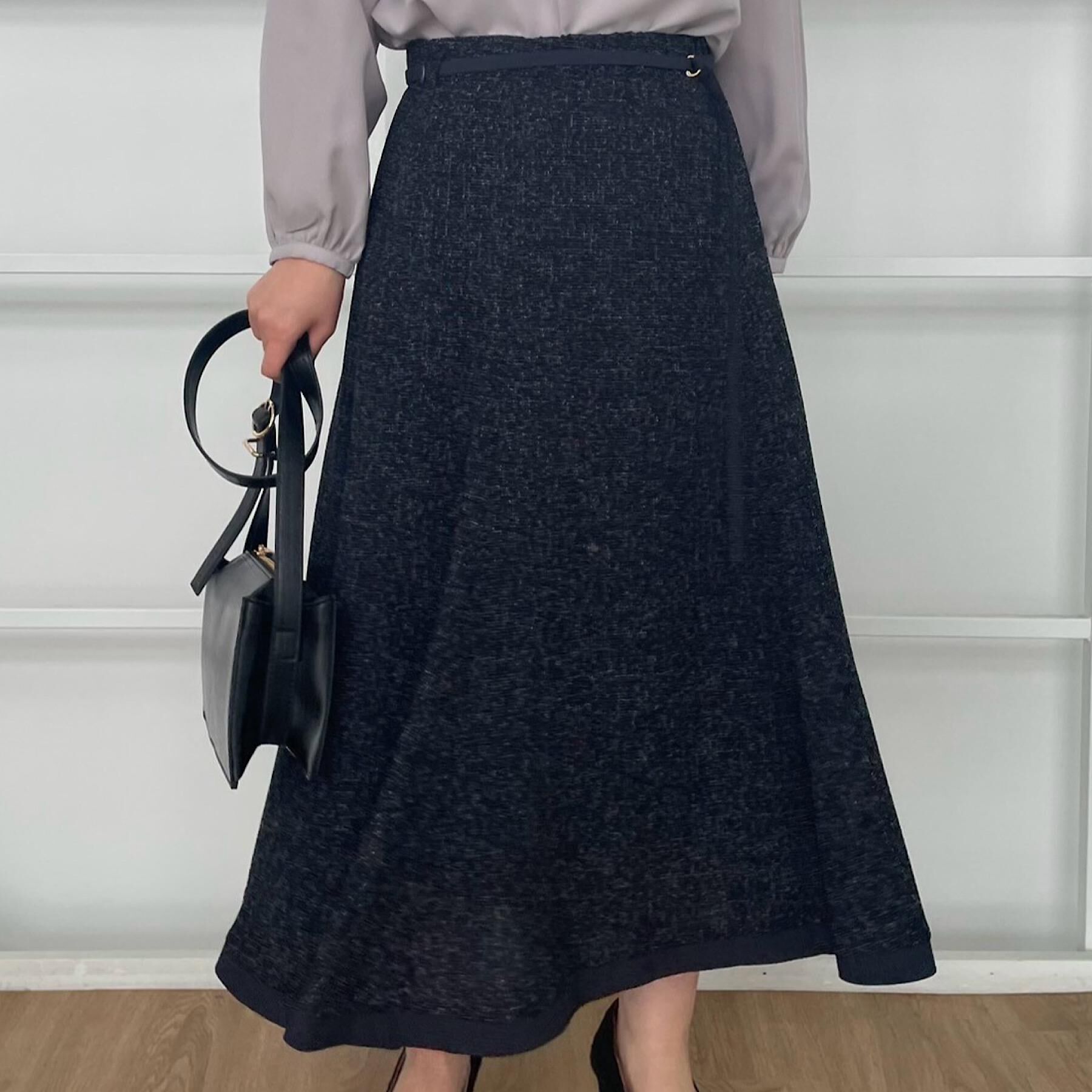 Couture broach「【洗える・きれいめ・通勤】サマーツイード配色フレアスカート」|スカート|