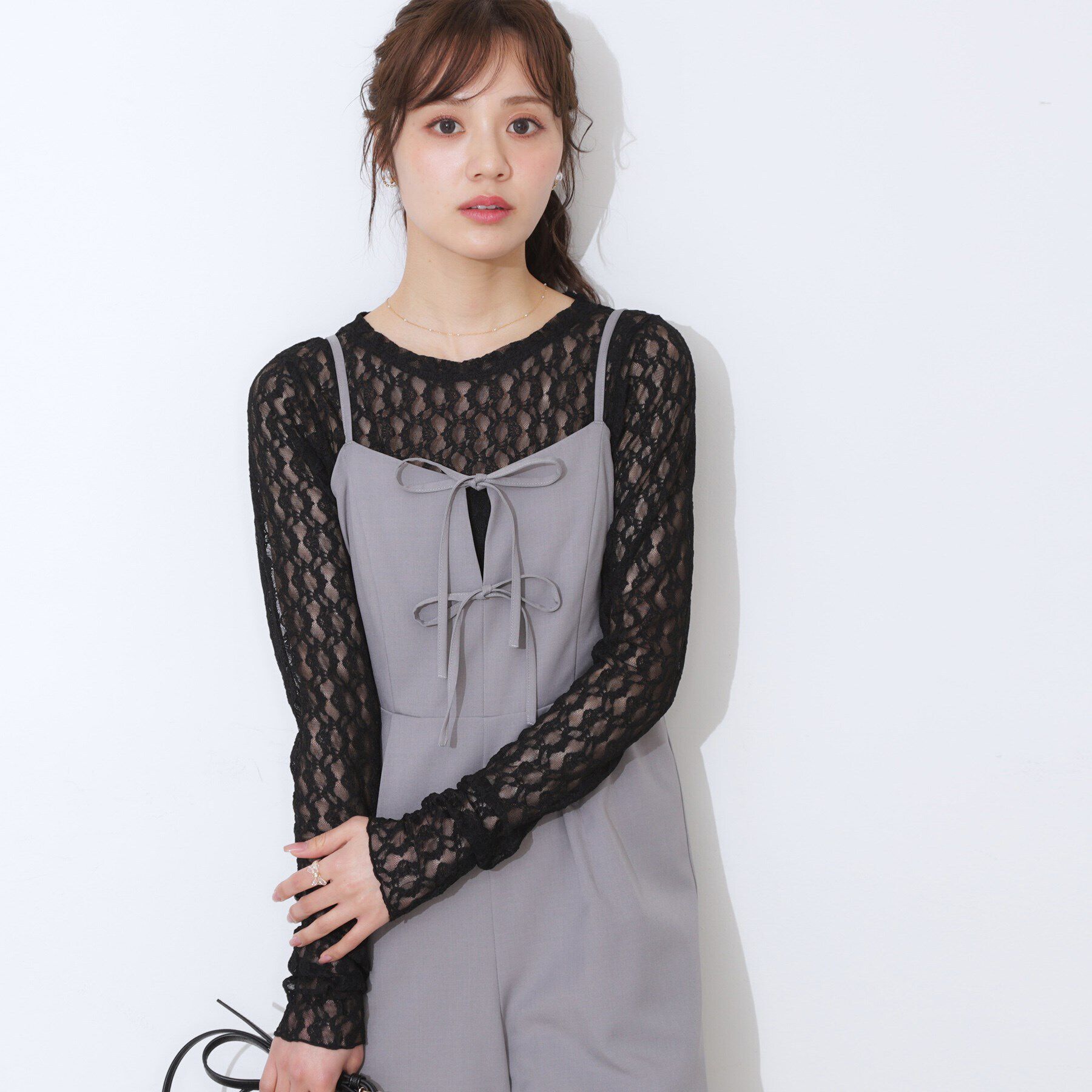 Couture broach「レースクルーネックプルオーバー」|Tシャツ・カットソー|