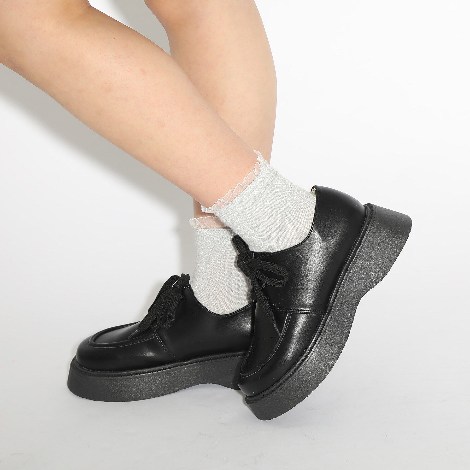 PINK-latte「厚底モカシューズ」|ビジネス・ドレスシューズ|