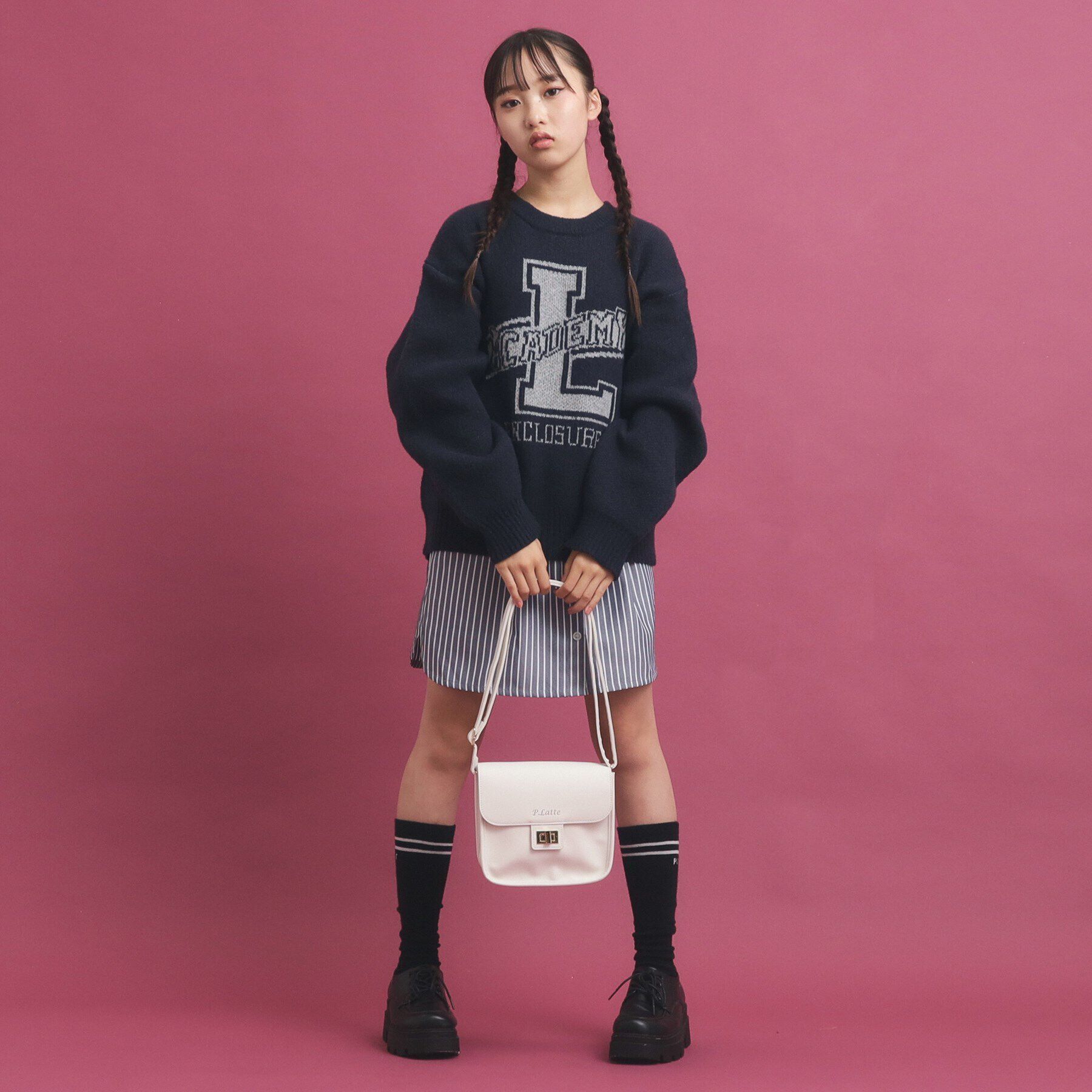 PINK-latte「フラップショルダーバッグ」|ショルダー・メッセンジャー|