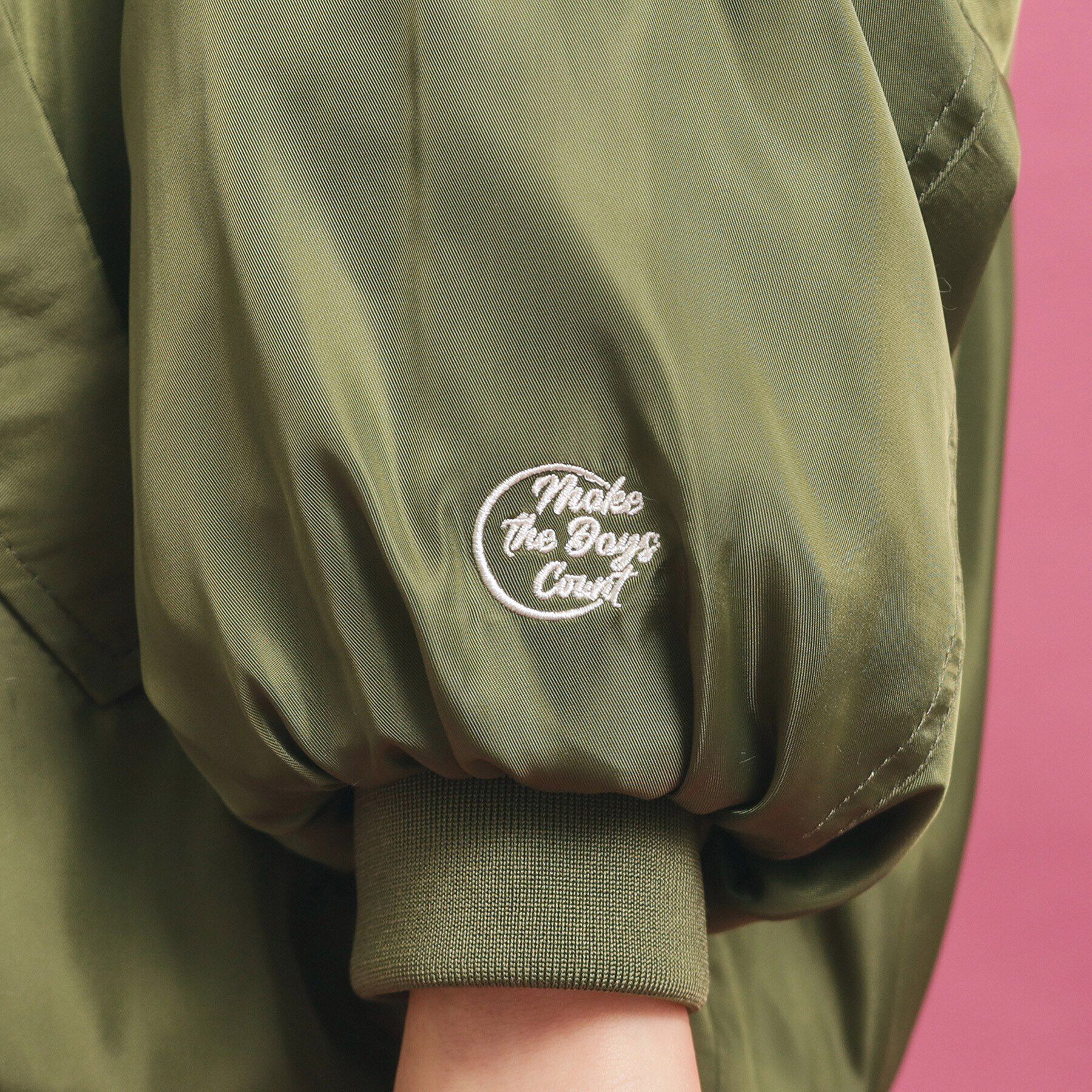 PINK-latte「【フーディ付き】モコモコ リバーシブルエコファー」|ブルゾン・スタジャン|