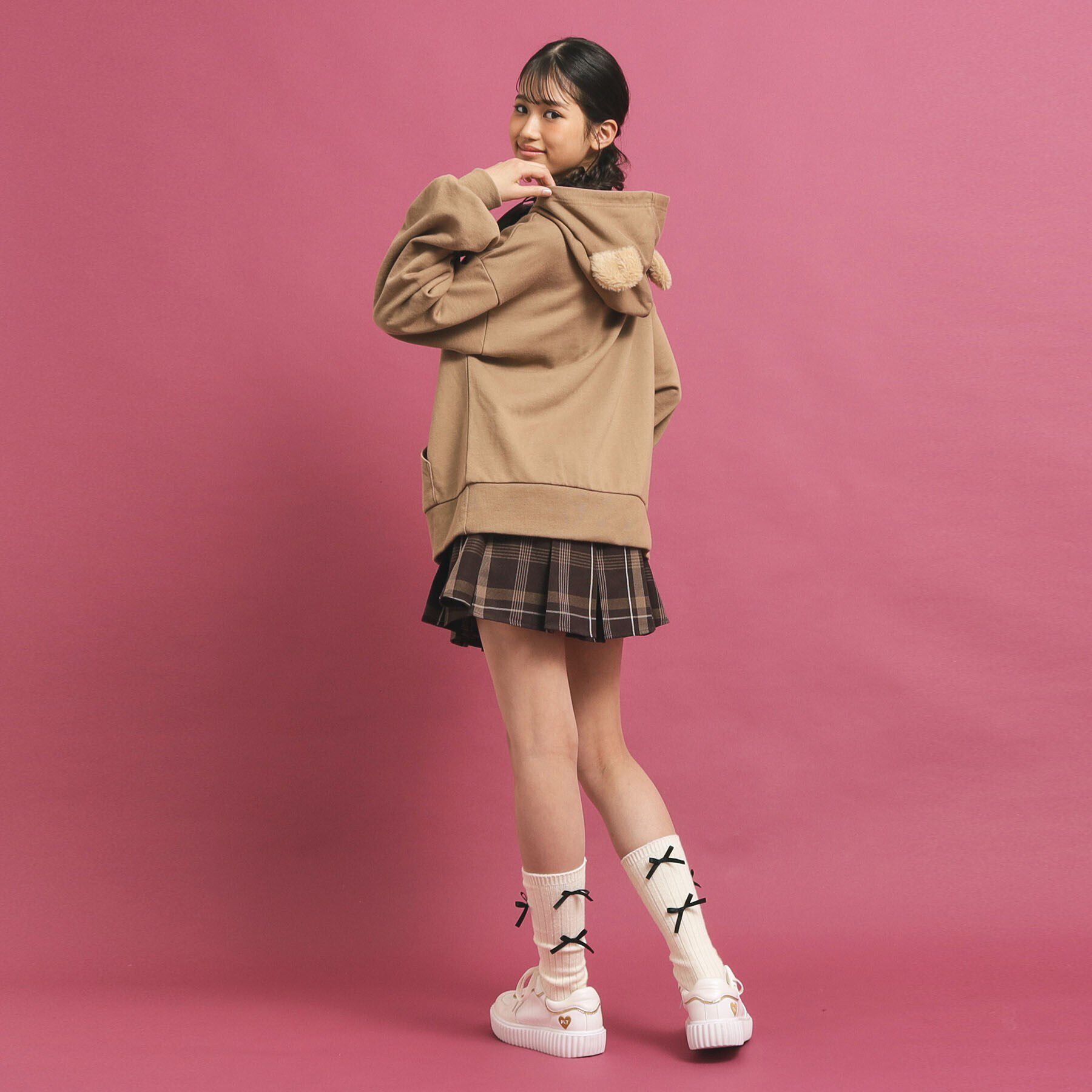 PINK-latte「チェック柄追加！ベルト付きプリーツスカート」|スカート|