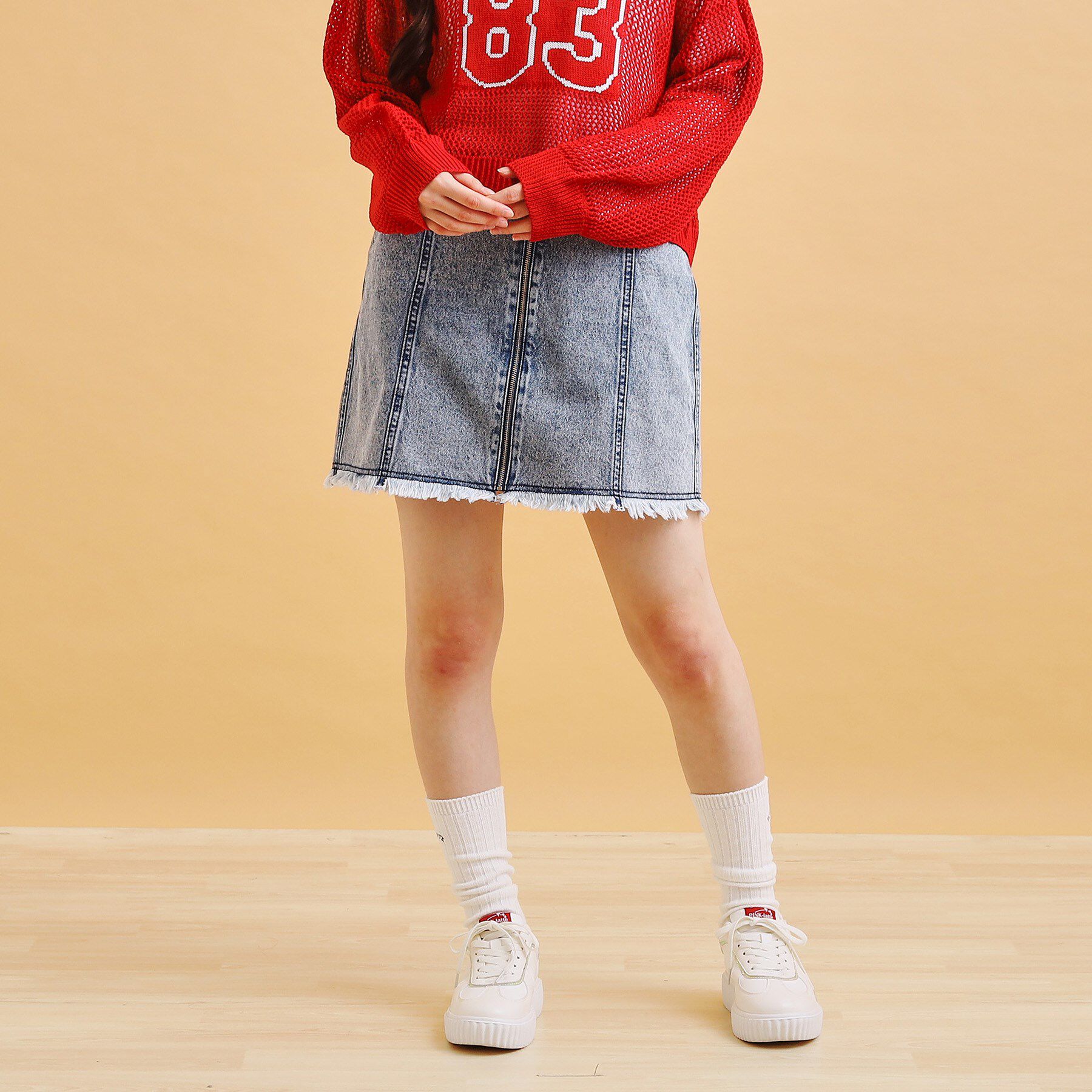 PINK-latte「リングジップ台形スカート」|スカート|