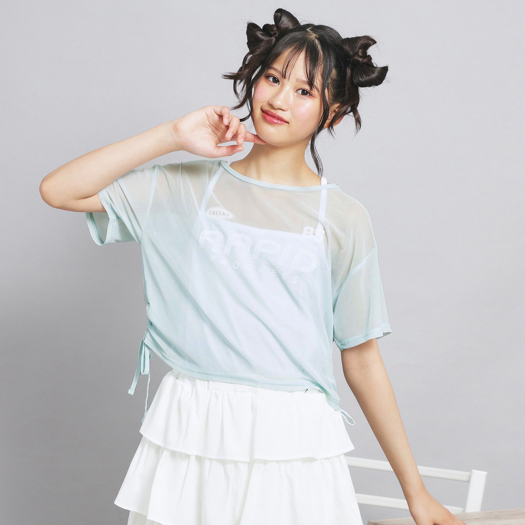 PINK-latte「【セットアイテム】シアードロストトップス＋キャミセット」|その他|