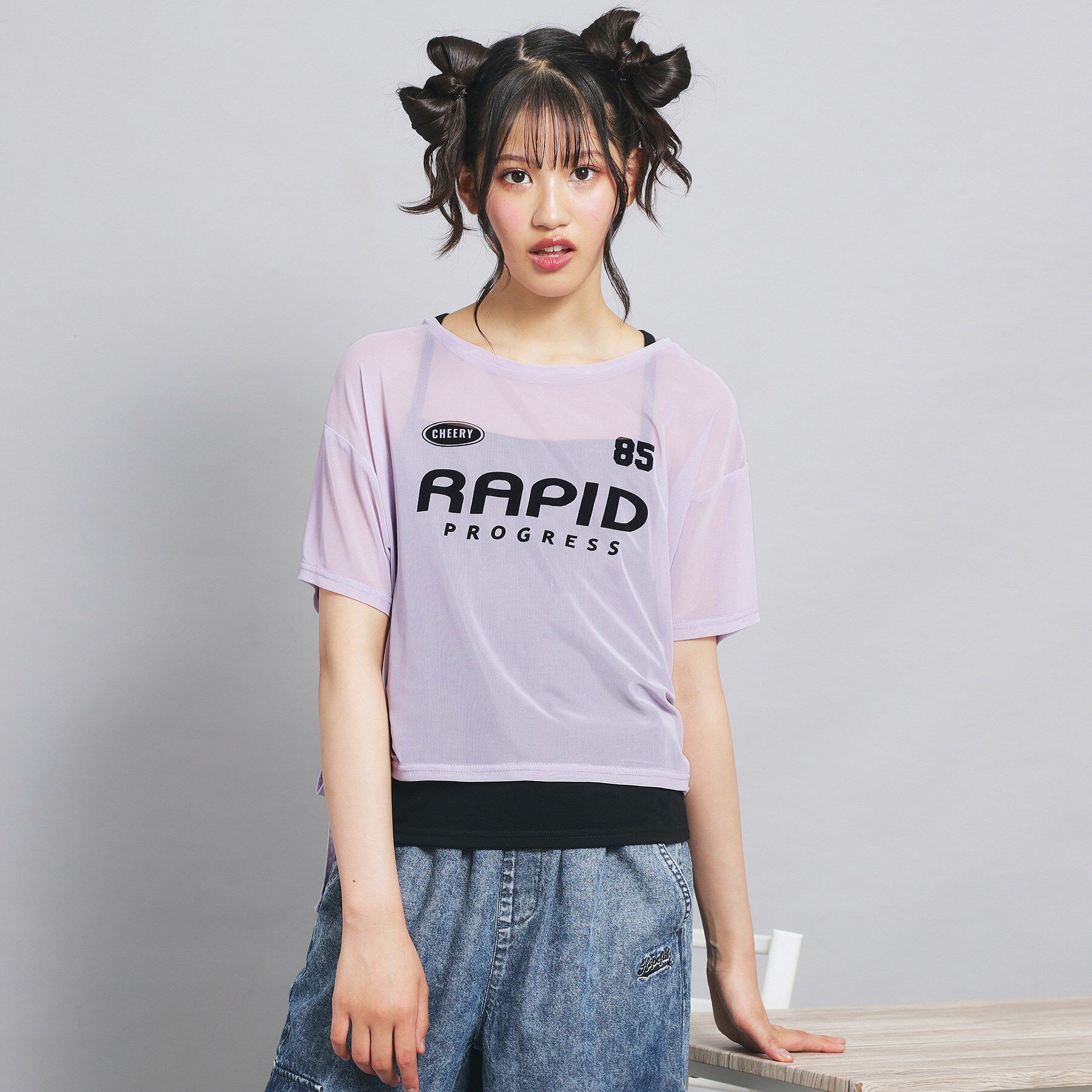 PINK-latte「【セットアイテム】シアードロストトップス＋キャミセット」|その他|