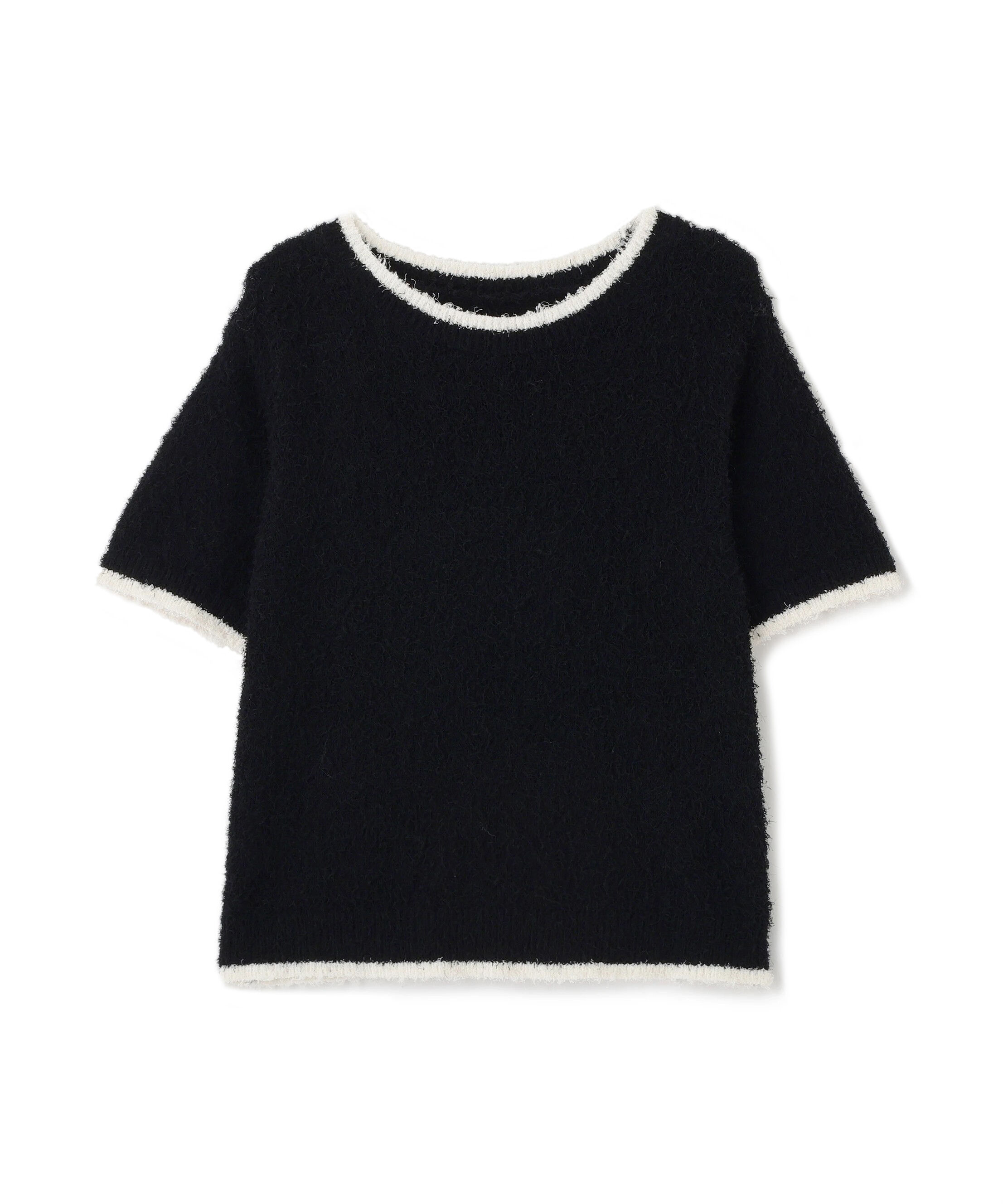  「ミニフリンジバイカラーニット」|ニット・セーター|