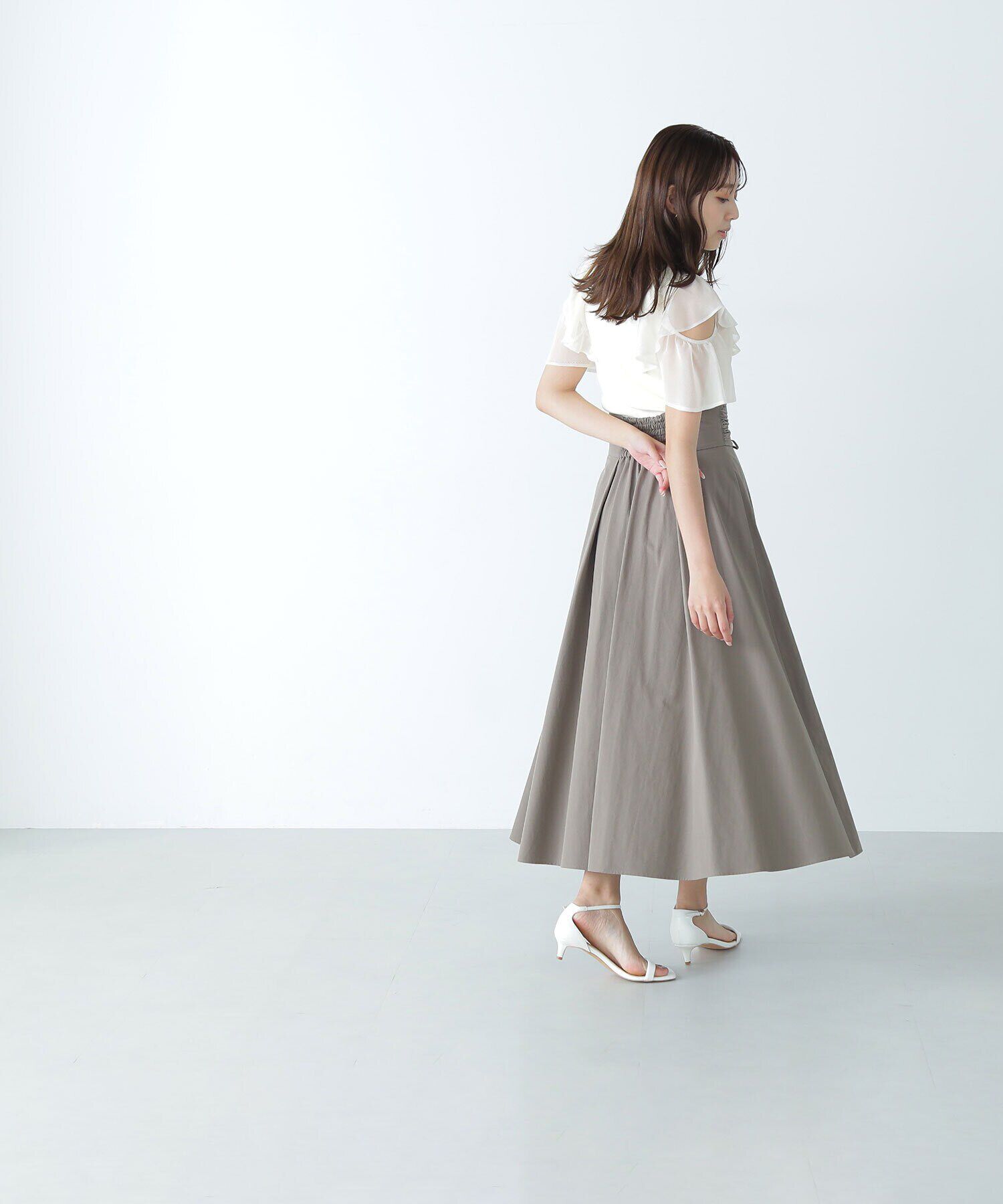  「ラッフルシアースリーブニット」|ニット・セーター|