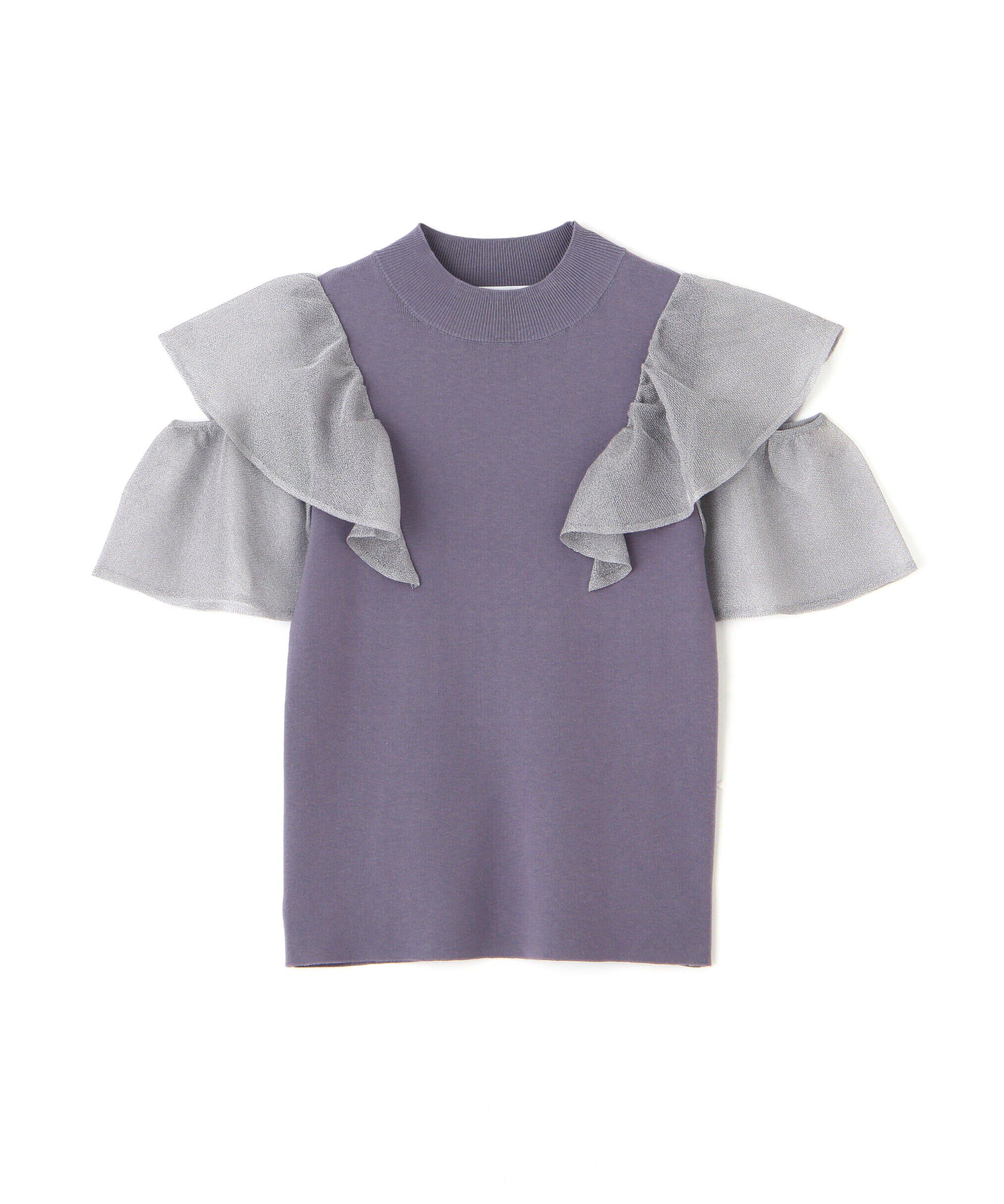  「ラッフルシアースリーブニット」|ニット・セーター|