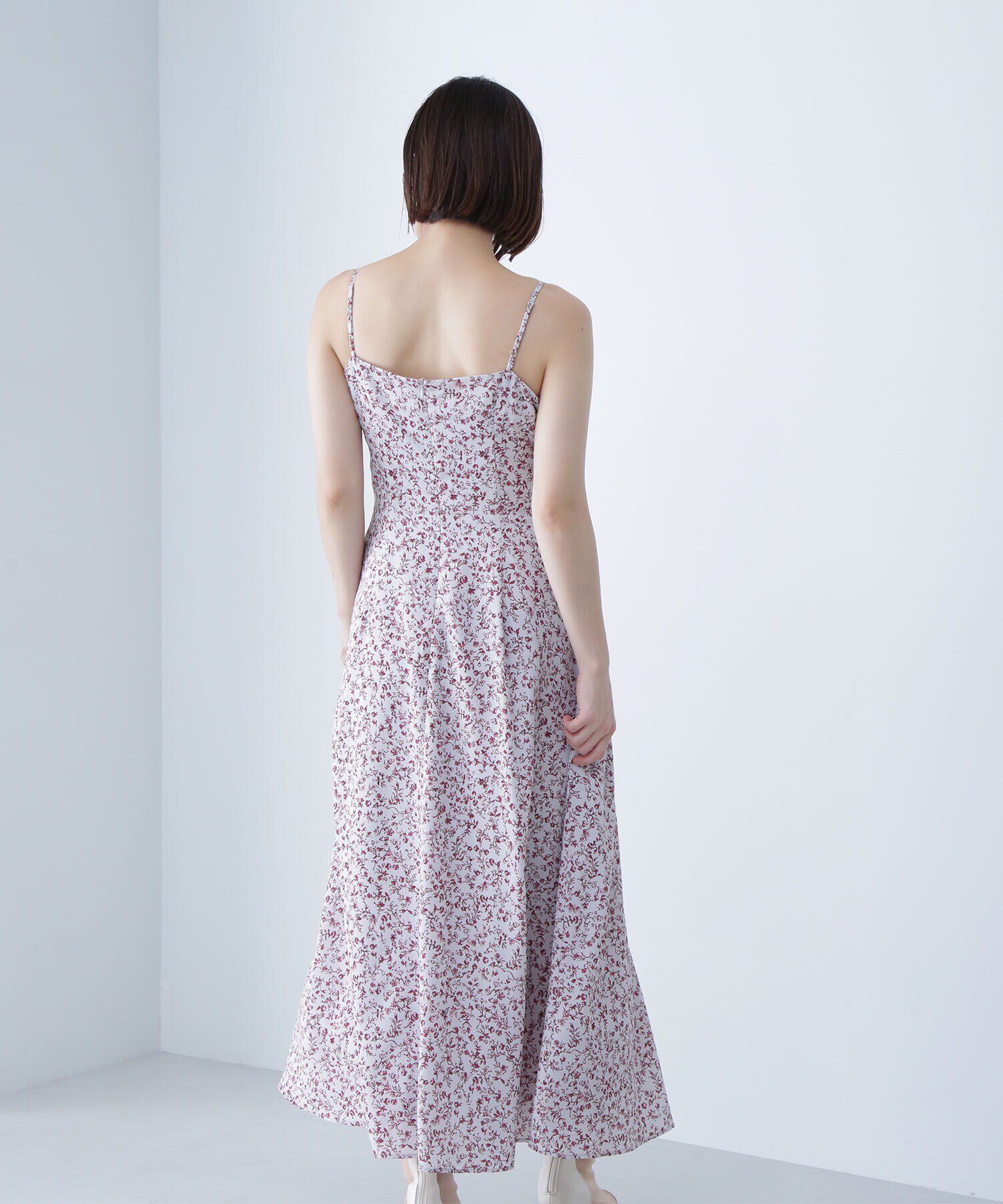  「シアーカーデ＆プリントキャミワンピース」|ワンピース|