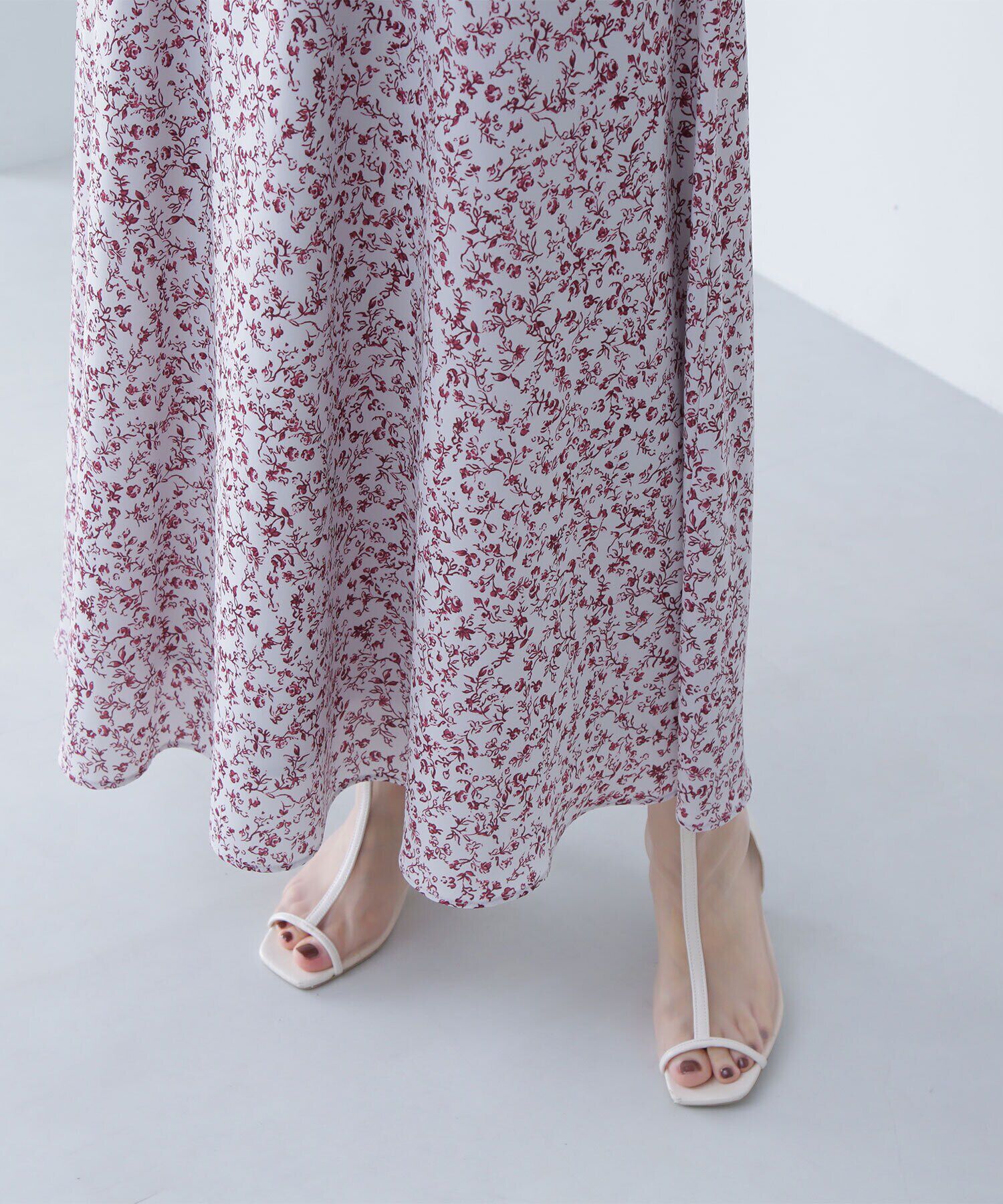  「シアーカーデ＆プリントキャミワンピース」|ワンピース|