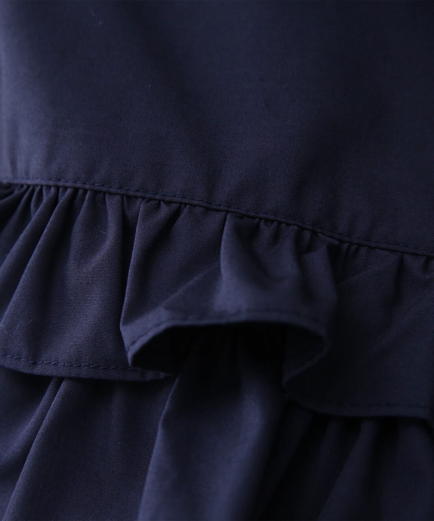  「ベルテッドフリルシャツワンピース」|ワンピース|