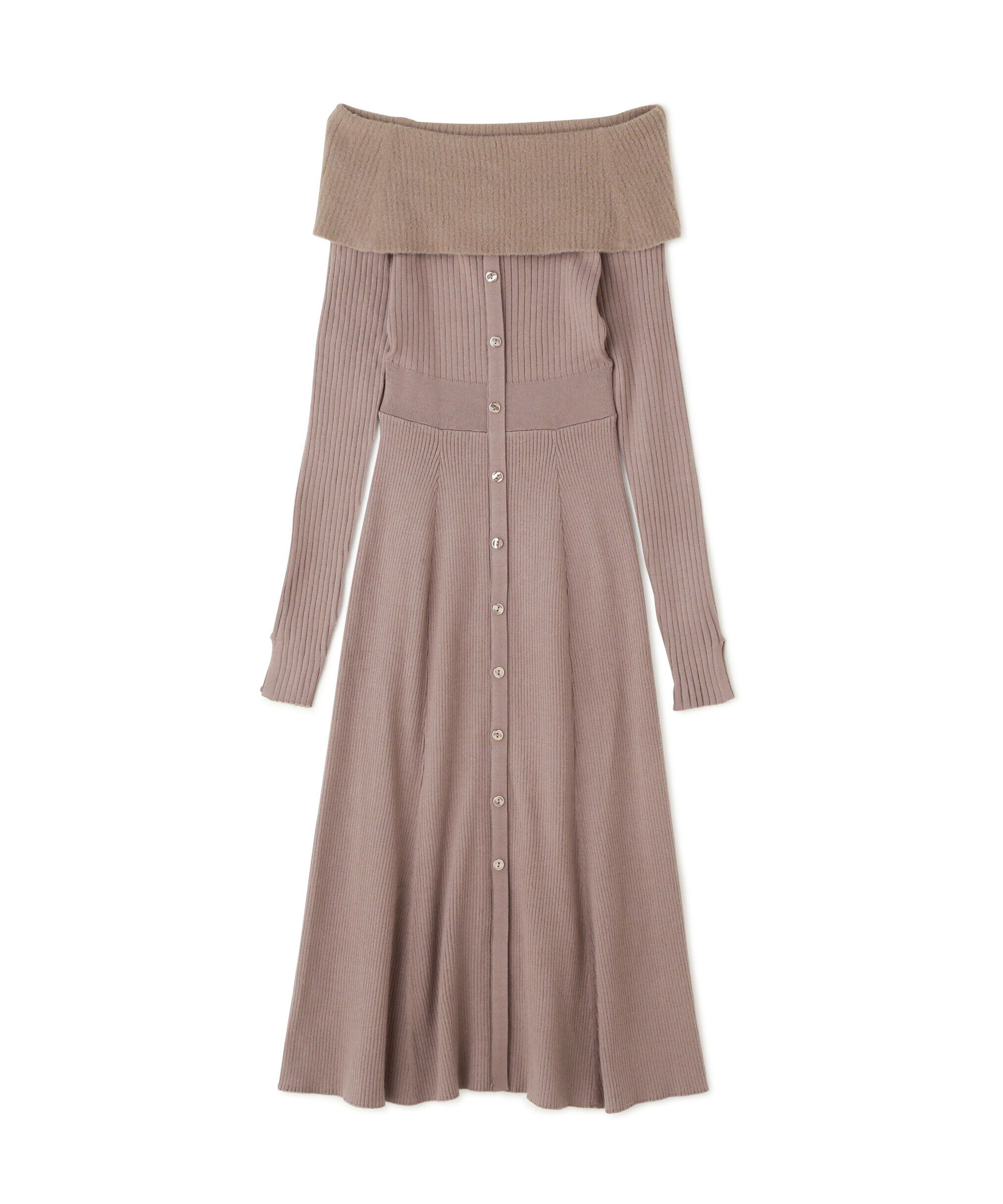  「オフショルニットワンピース」|ワンピース|