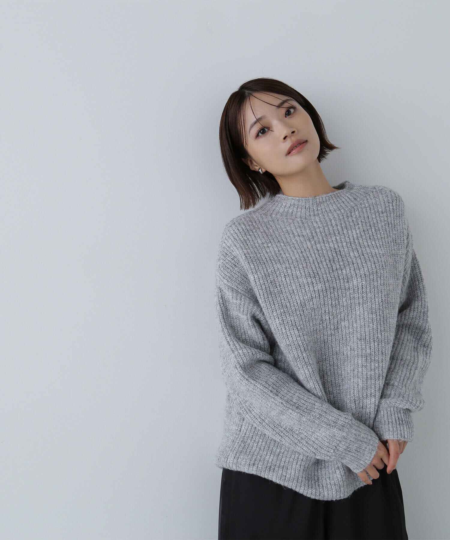  「ボトルネックラメニット」|ニット・セーター|