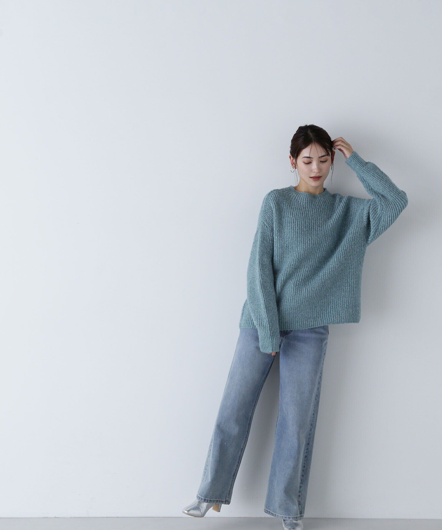  「ボトルネックラメニット」|ニット・セーター|