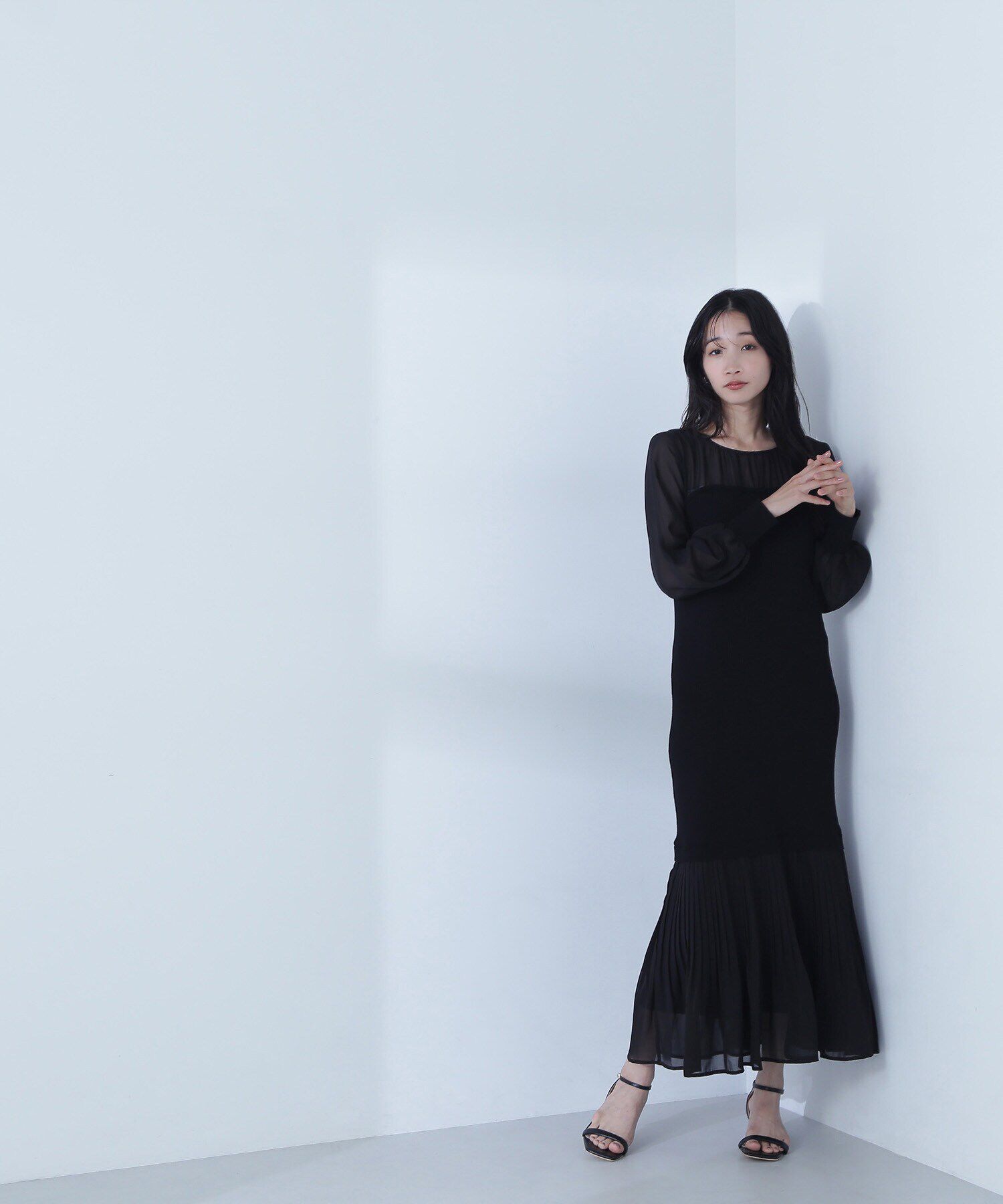  「シアードッキングナローニットワンピース」|ワンピース|