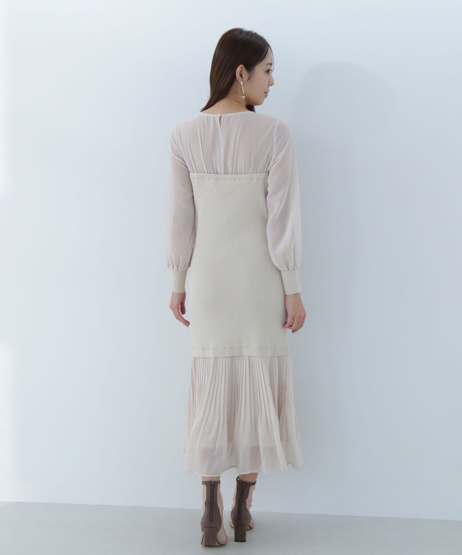 「シアードッキングナローニットワンピース」|ワンピース|