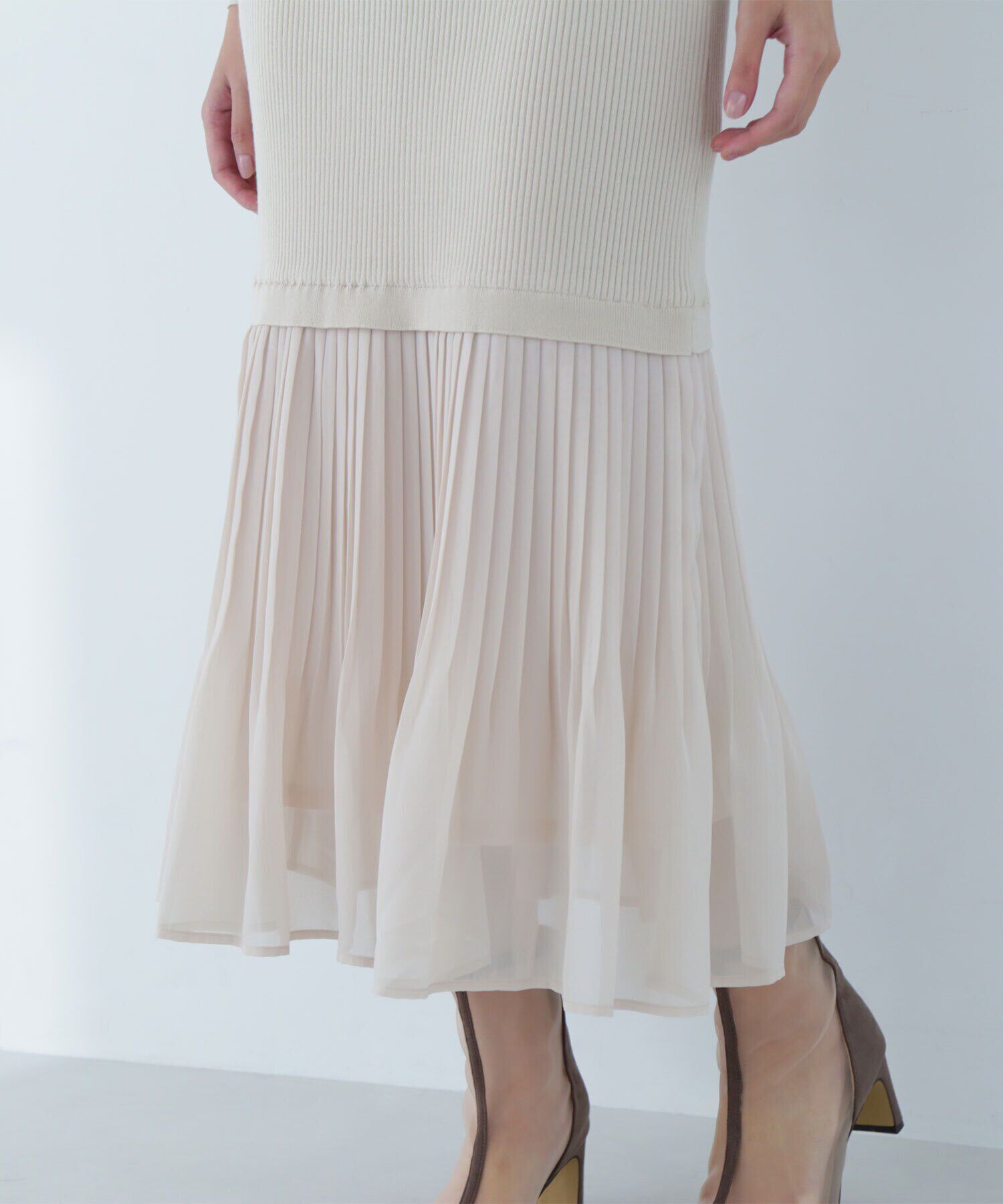  「シアードッキングナローニットワンピース」|ワンピース|