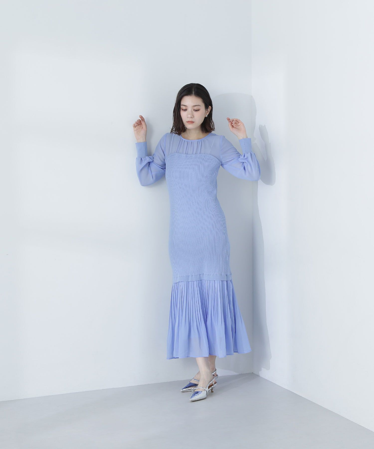  「シアードッキングナローニットワンピース」|ワンピース|