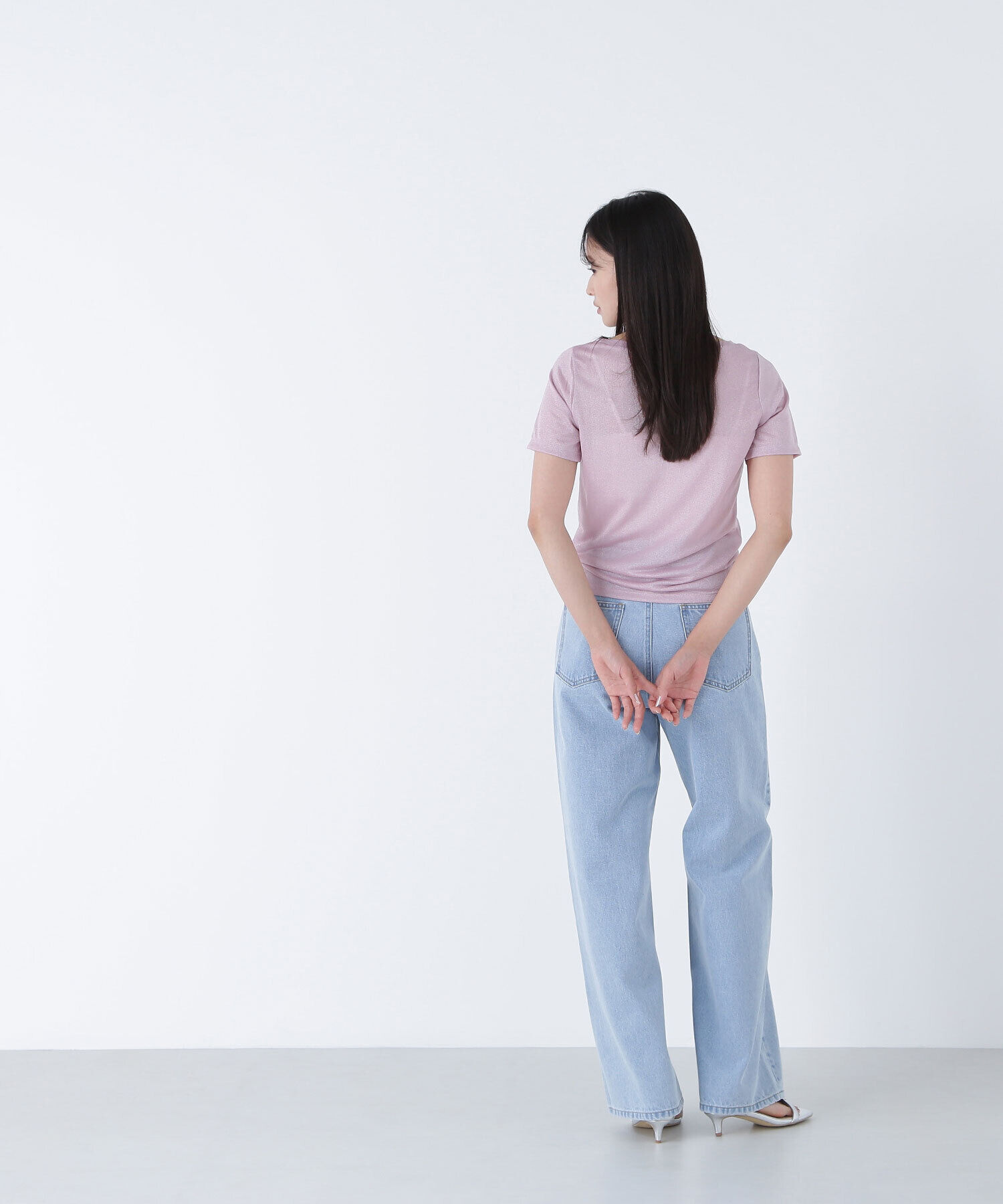  「ラメボートネックカットソー」|Tシャツ・カットソー|