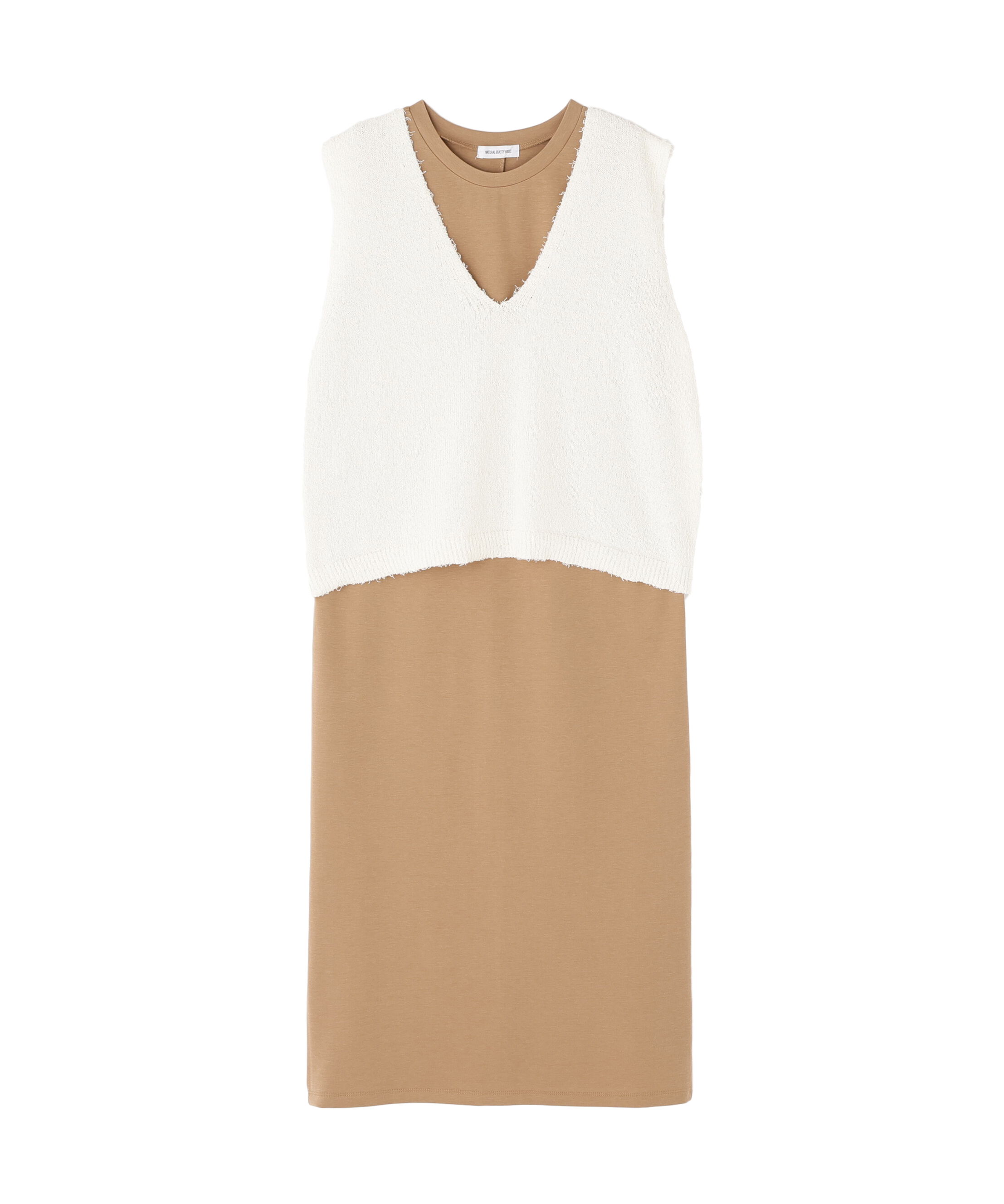  「Vネックニットベスト＆ナローワンピース」|ワンピース|