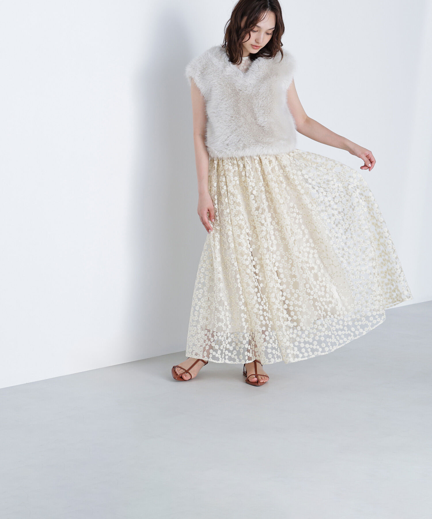  「フェイクファーショートベスト」|ブルゾン・スタジャン|