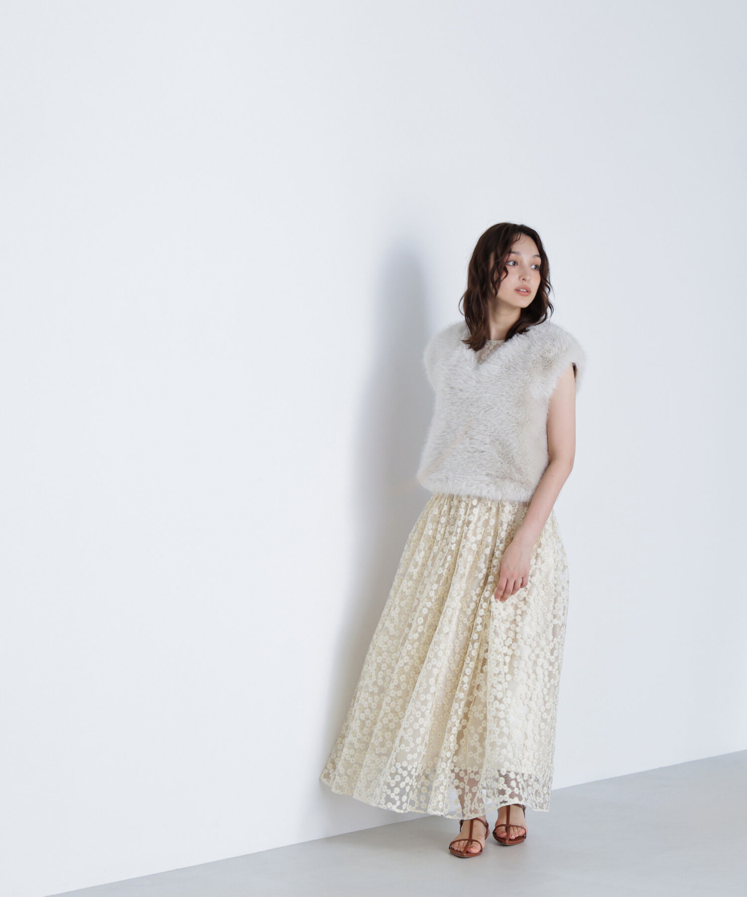  「フェイクファーショートベスト」|ブルゾン・スタジャン|