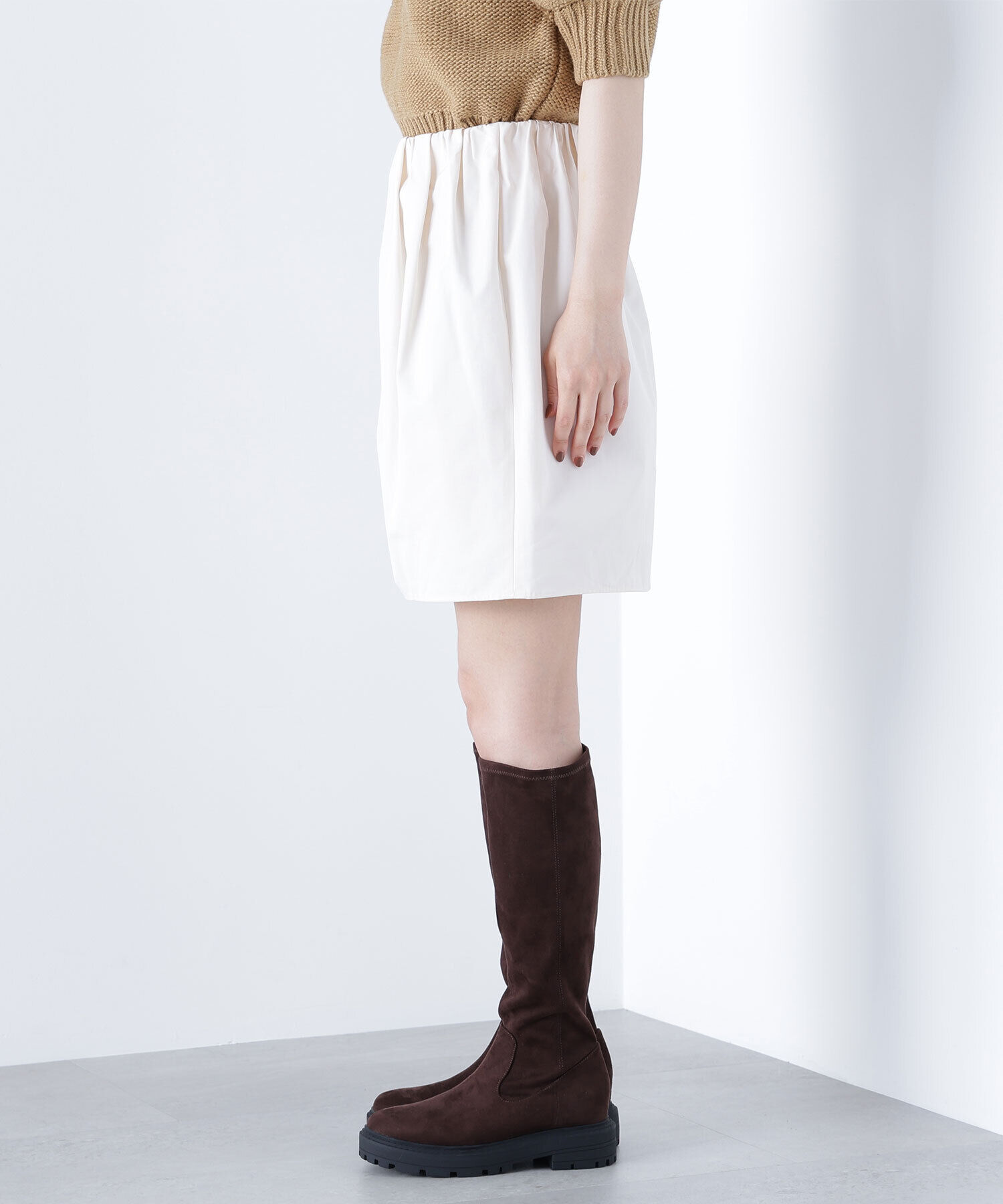  「ギャザーフォルムミニスカート」|スカート|