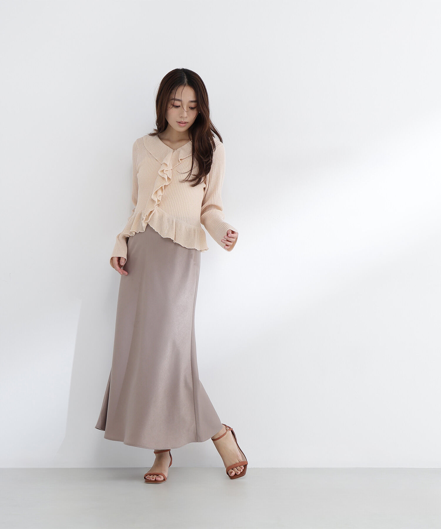  「フリルトリムカーディガン」|ニット・セーター|