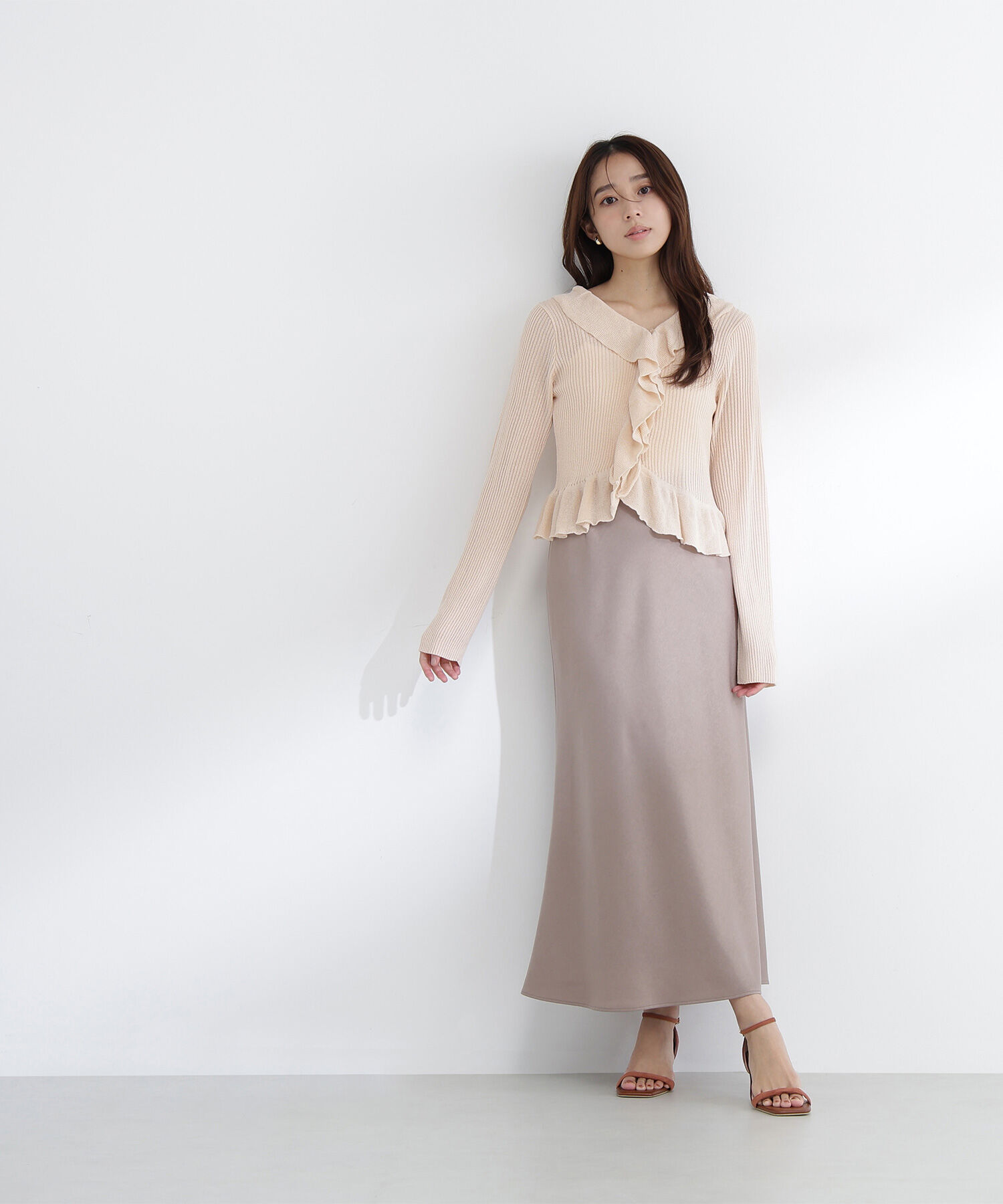  「フリルトリムカーディガン」|ニット・セーター|