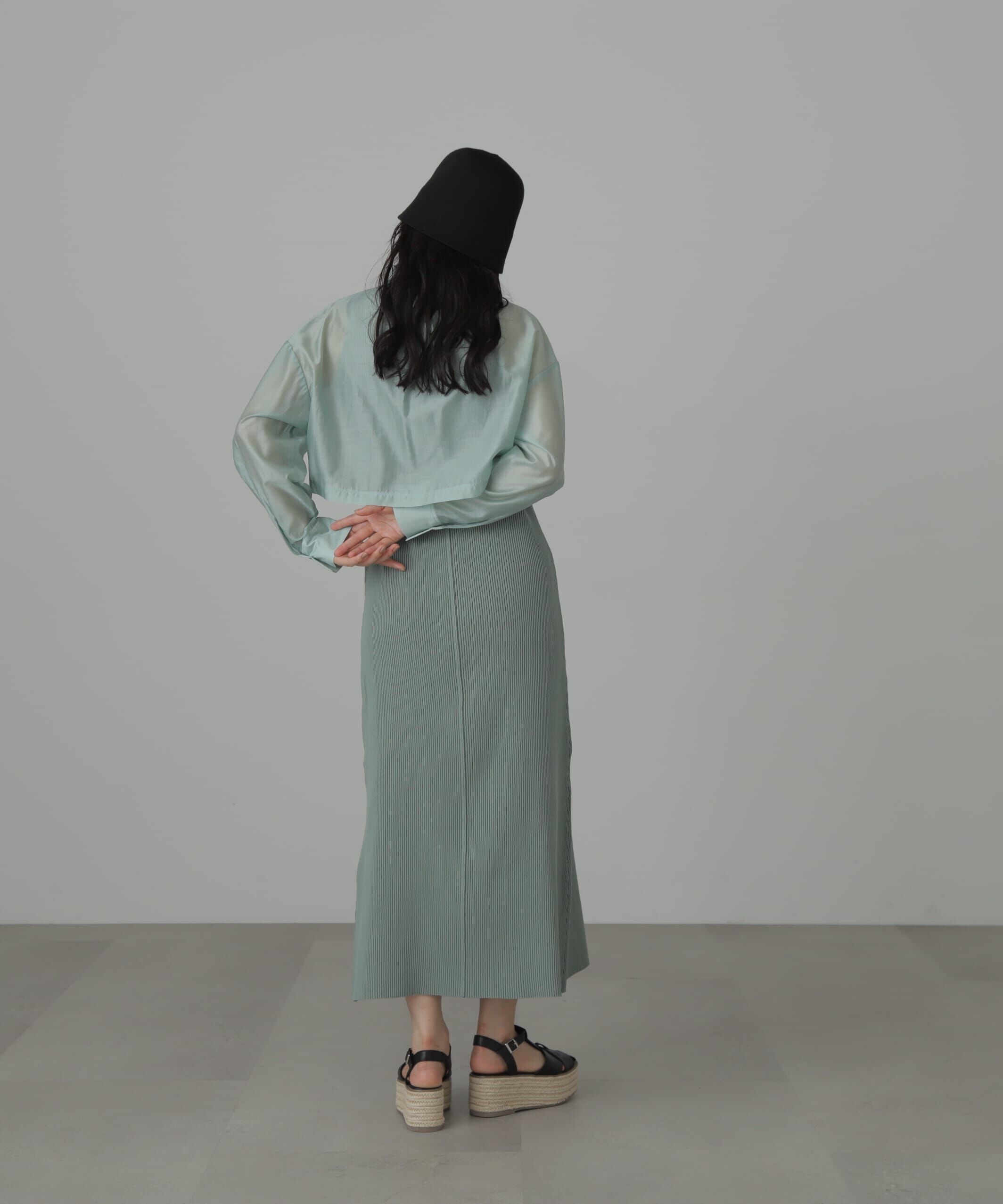  「シアーシャツ&times;ニットタンクワンピースセット」|ワンピース|