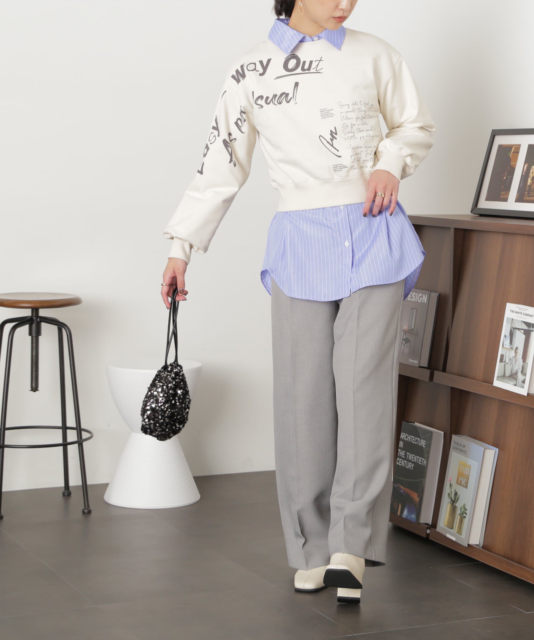  「ブラッシュロゴプリントコンパクトスウェット」|Tシャツ・カットソー|