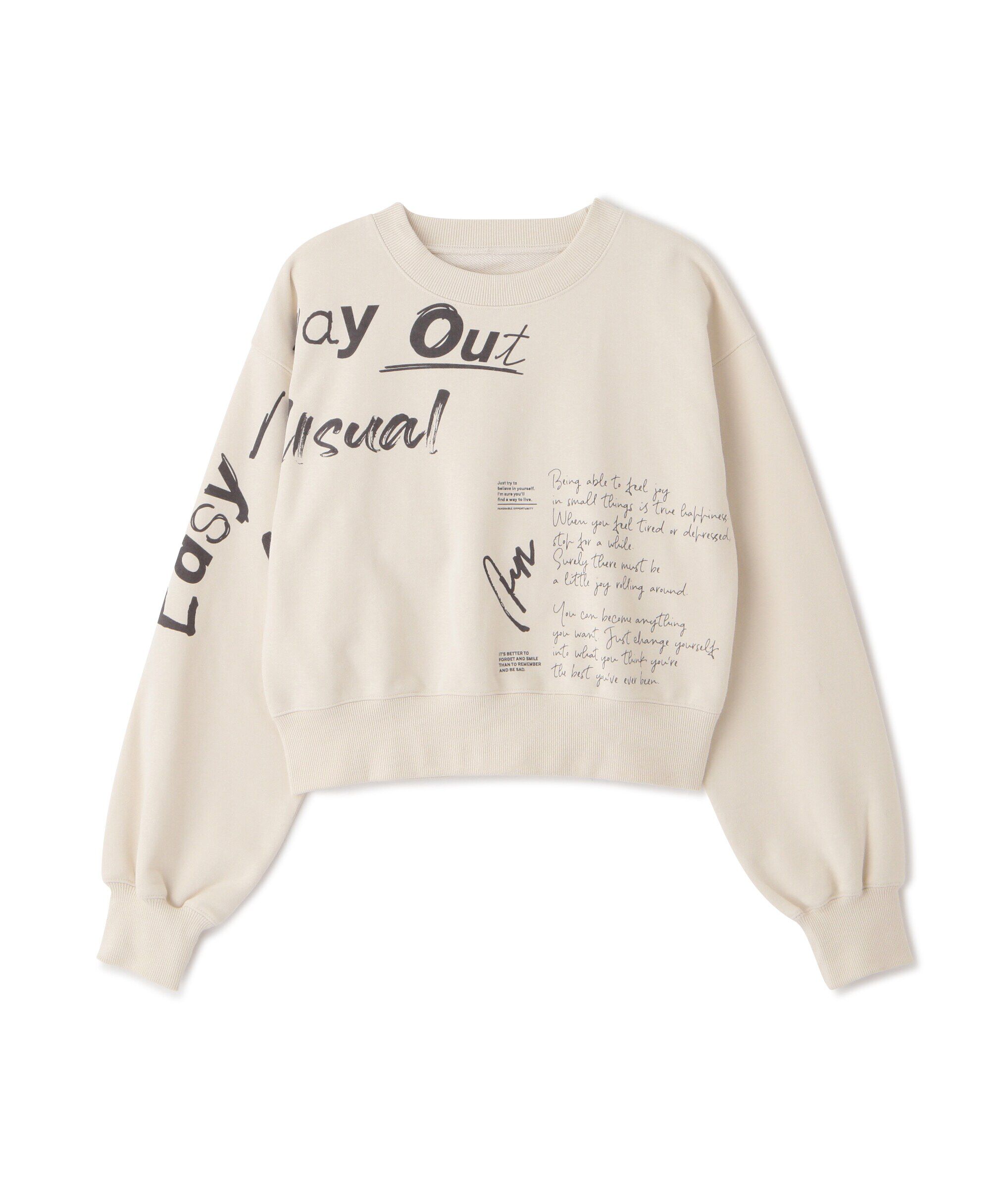  「ブラッシュロゴプリントコンパクトスウェット」|Tシャツ・カットソー|