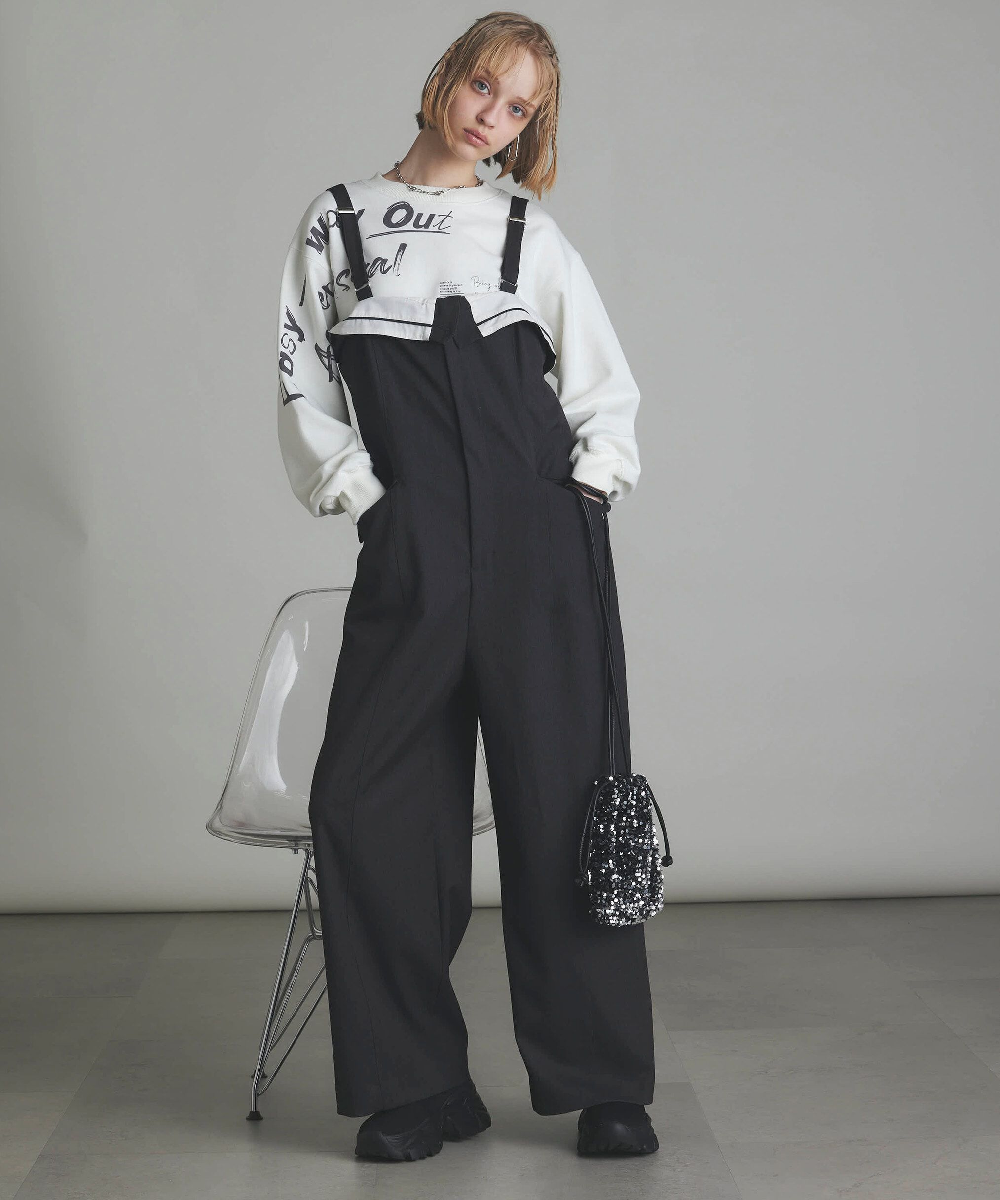  「ブラッシュロゴプリントコンパクトスウェット」|Tシャツ・カットソー|