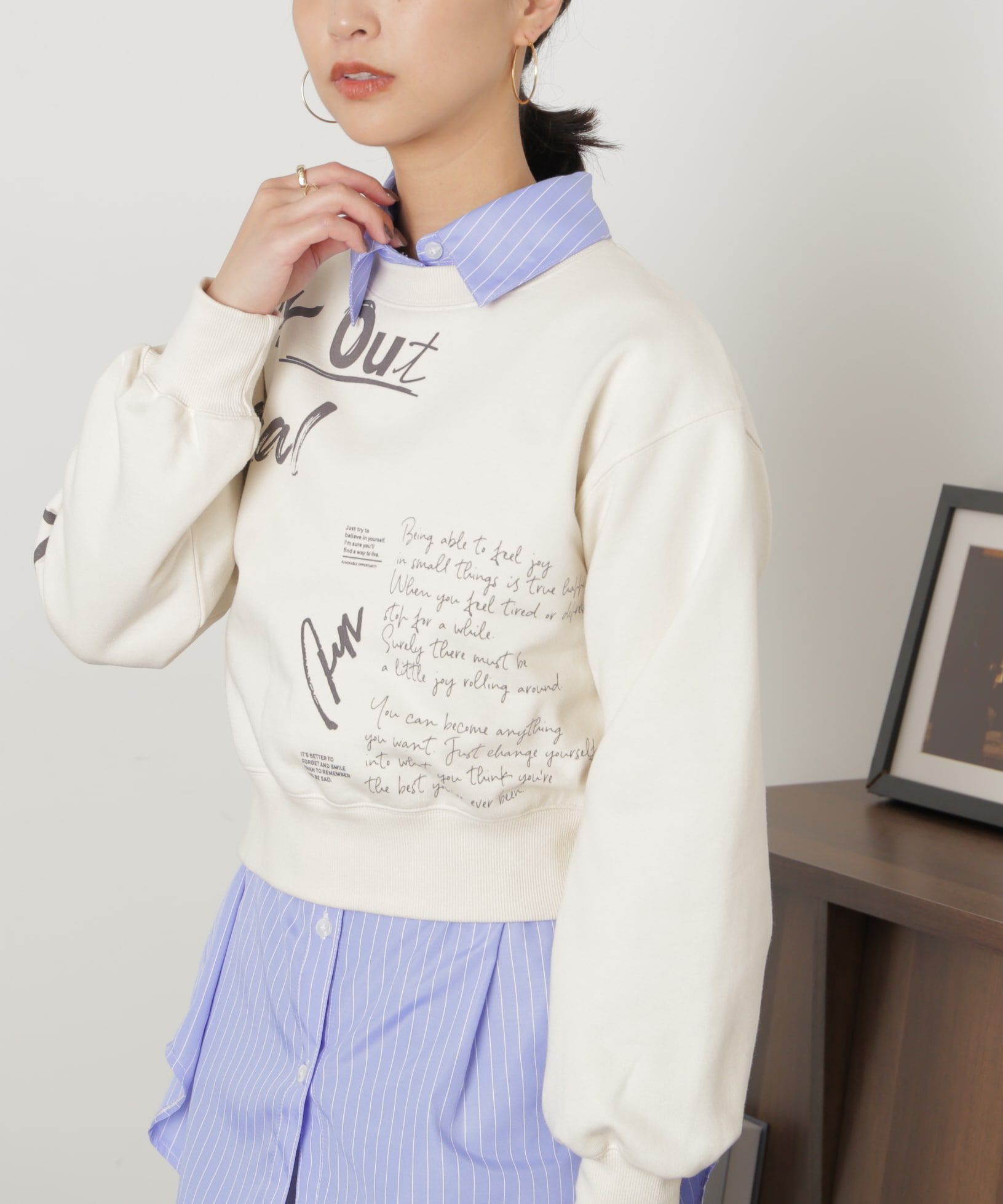  「ブラッシュロゴプリントコンパクトスウェット」|Tシャツ・カットソー|