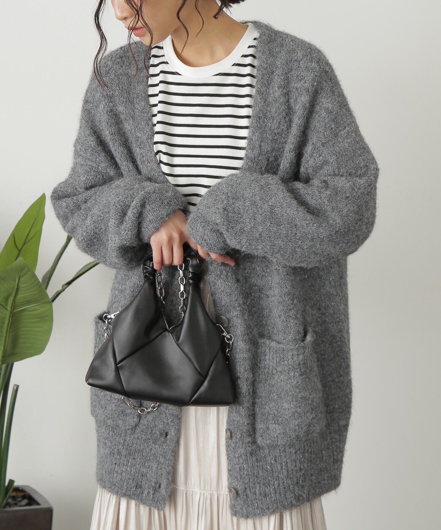  「ウール混リサイクルエコニットカーディガン」|ニット・セーター|