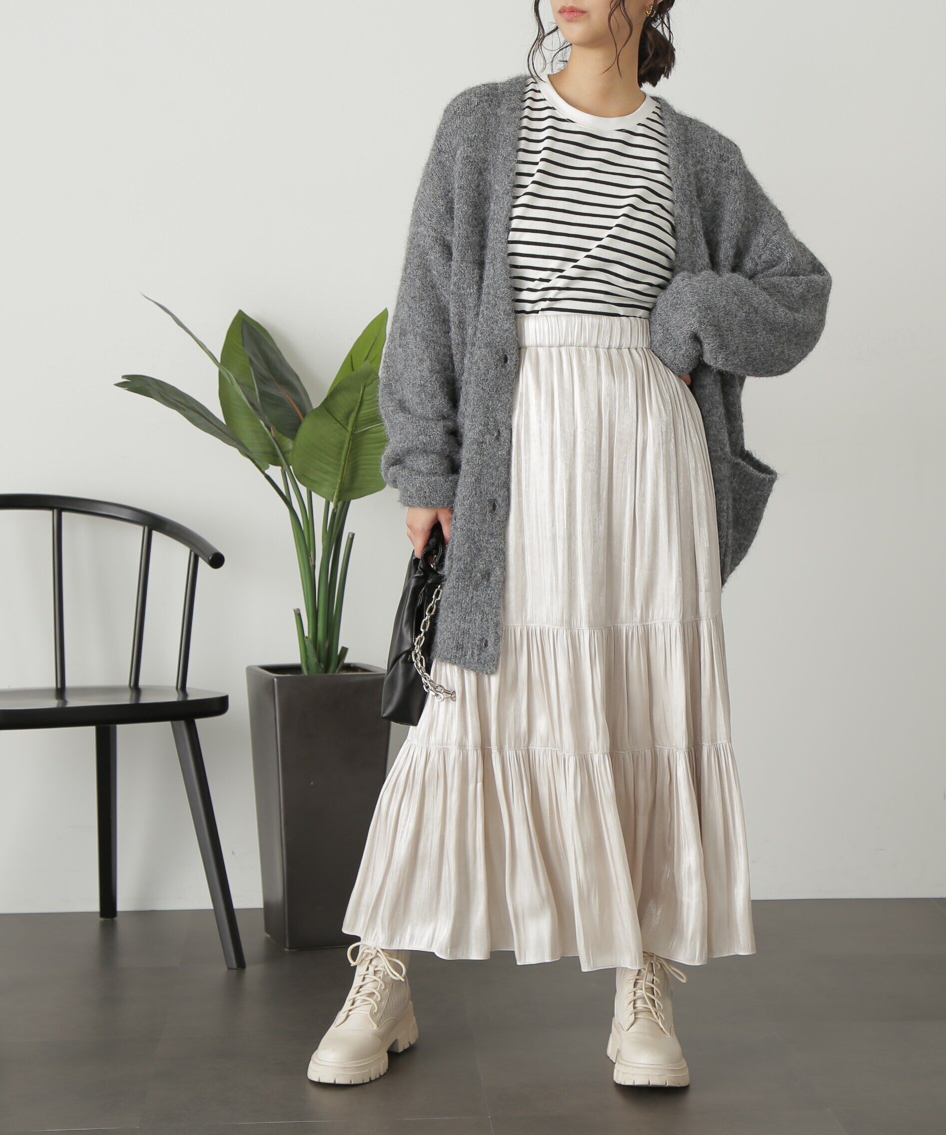  「ウール混リサイクルエコニットカーディガン」|ニット・セーター|