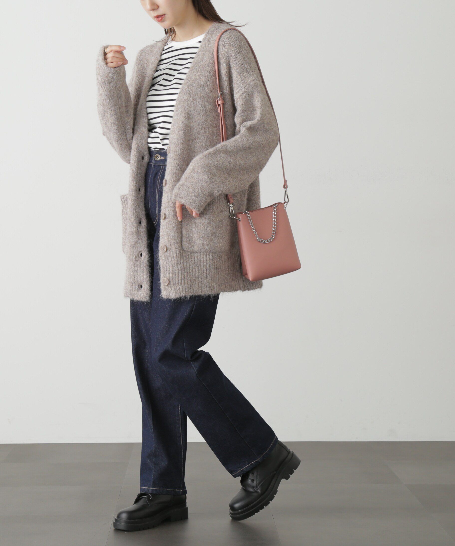  「ウール混リサイクルエコニットカーディガン」|ニット・セーター|