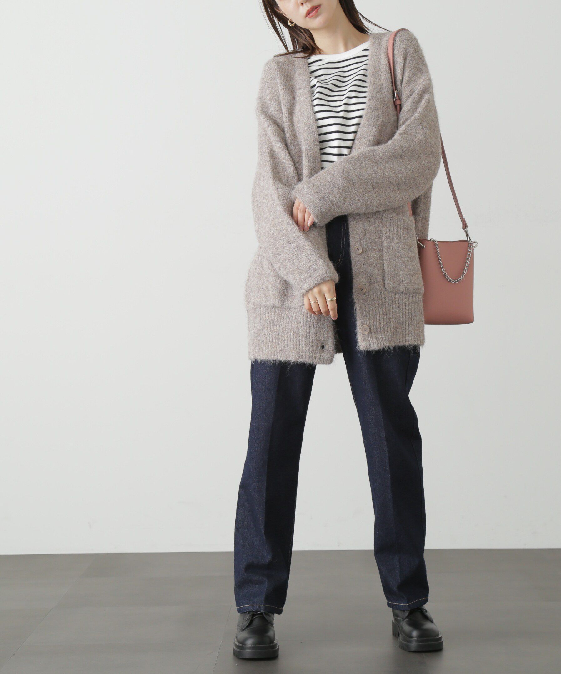  「ウール混リサイクルエコニットカーディガン」|ニット・セーター|
