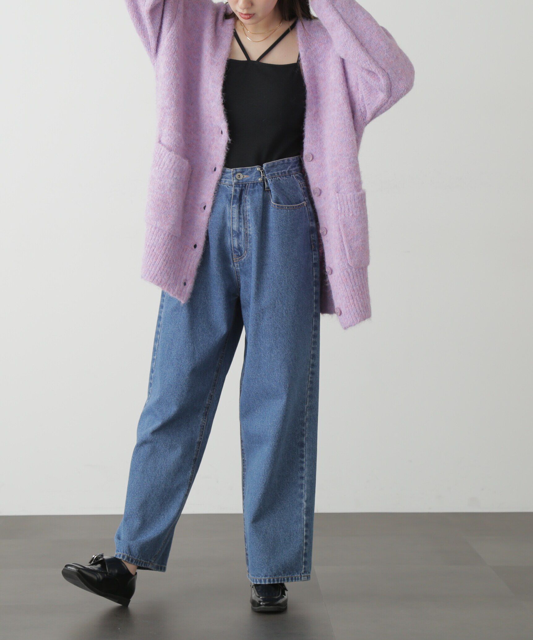  「ウール混リサイクルエコニットカーディガン」|ニット・セーター|